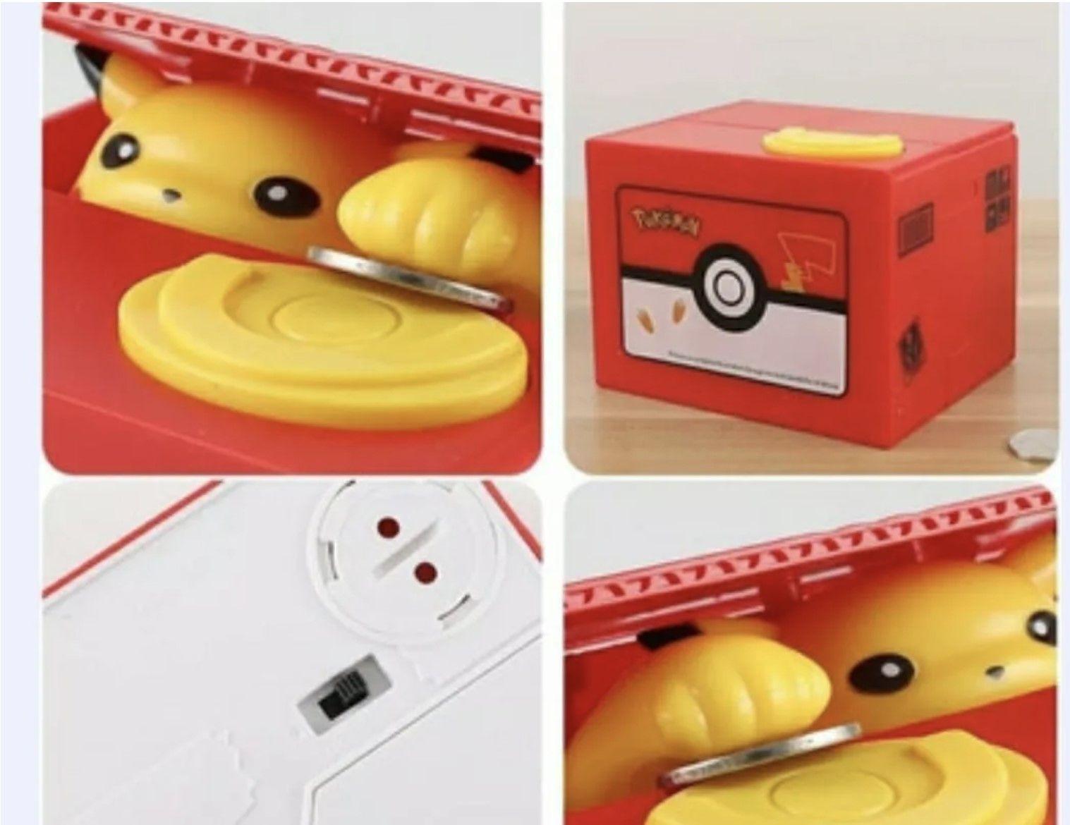 Alcancia Pokemon Pikachu Pokebola Electrónica Con Sonido-1