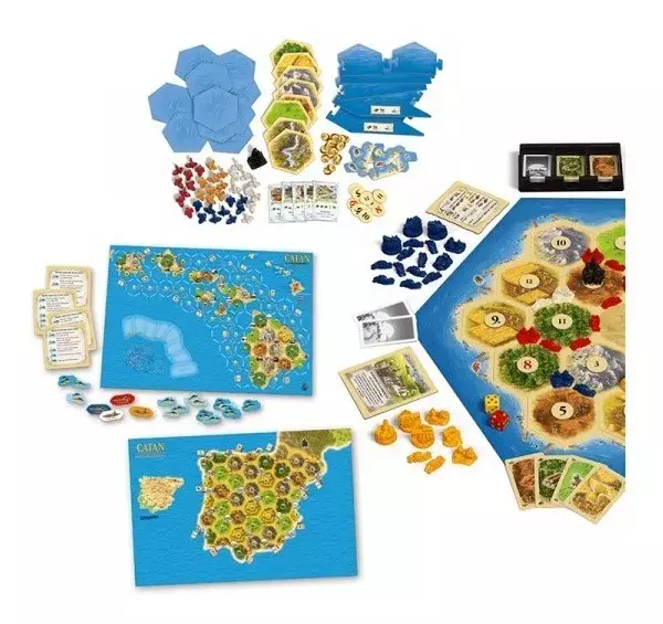 Catan Edición Extra Básico + Navegantes + Escenarios Devir - Juego de Mesa - Español-1