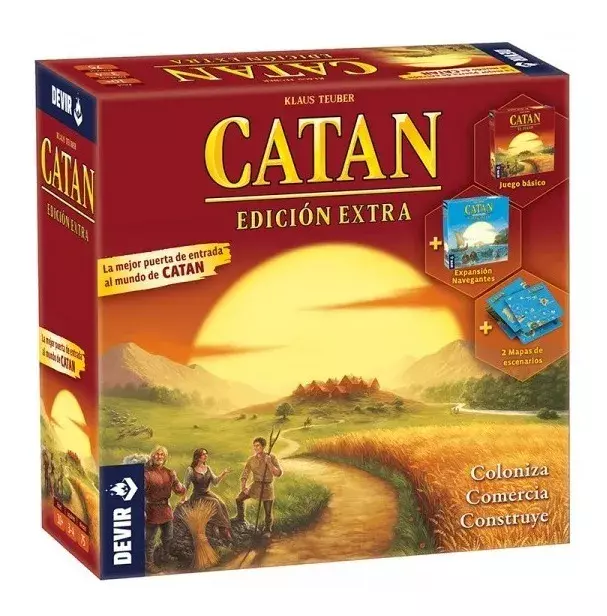 Catan Edición Extra Básico + Navegantes + Escenarios Devir - Juego de Mesa - Español-0