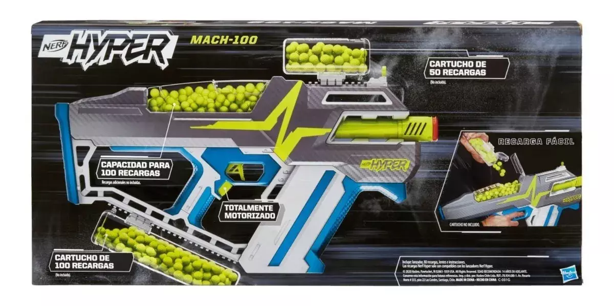 Nerf Hyper Blaster Mach 100 Motorizado -1