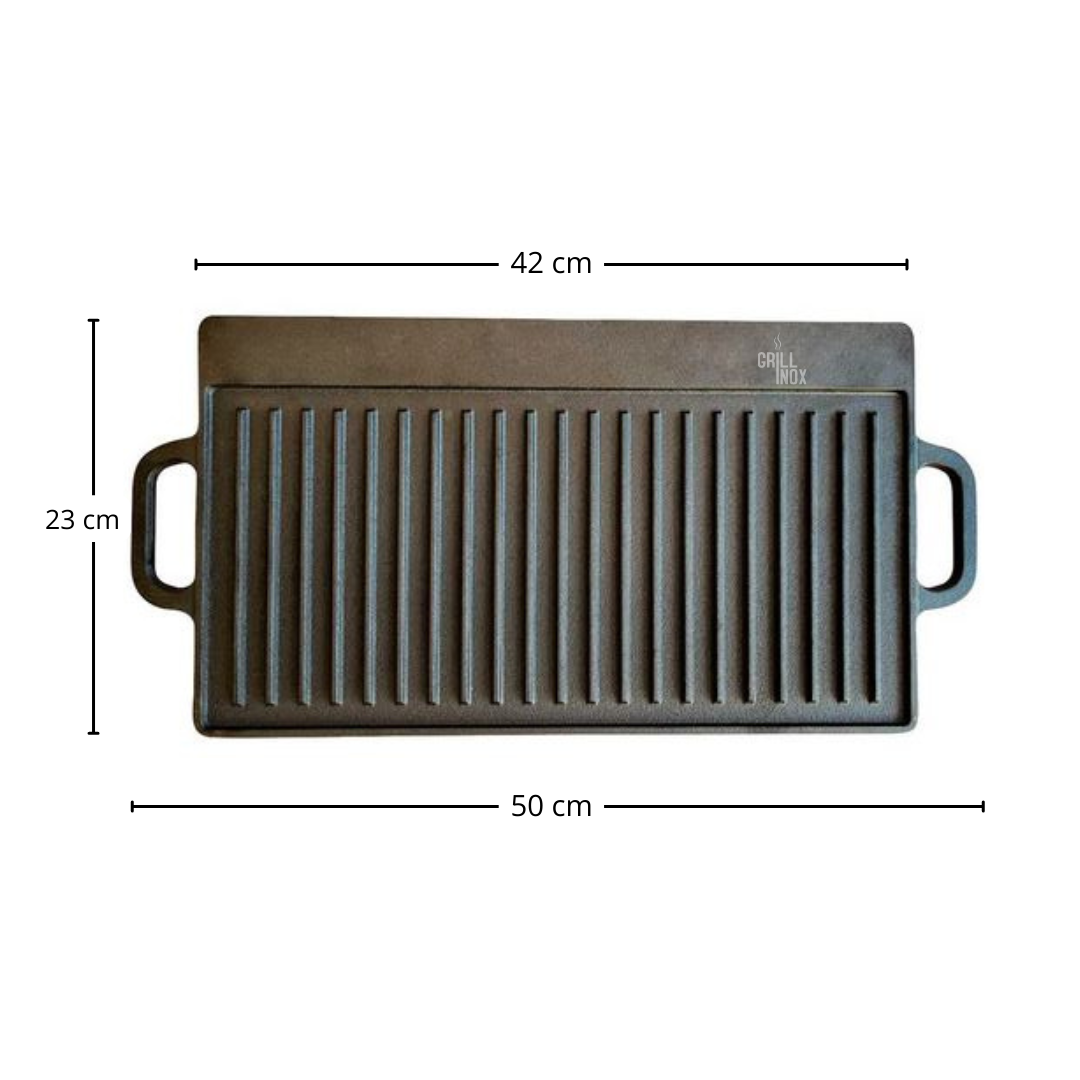 Plancha Reversible Fierro Fundido 50×23 Cms-2