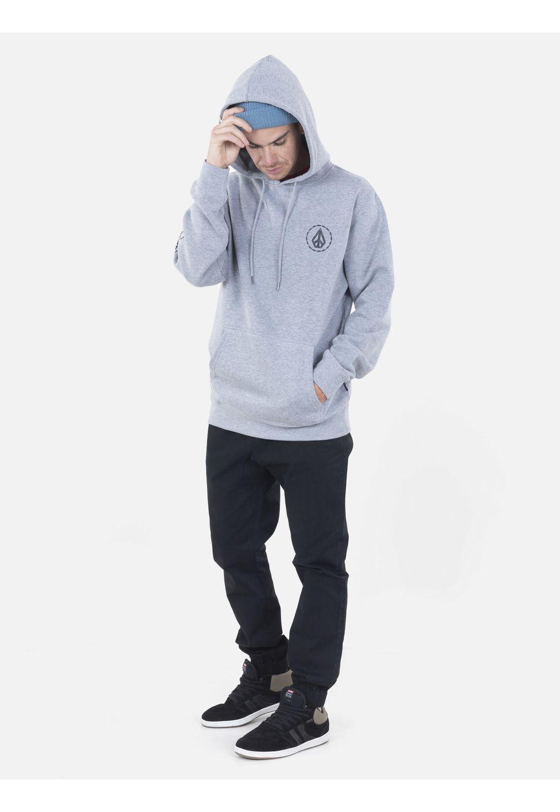Poleron Hombre RAZOR Gris Volcom-3