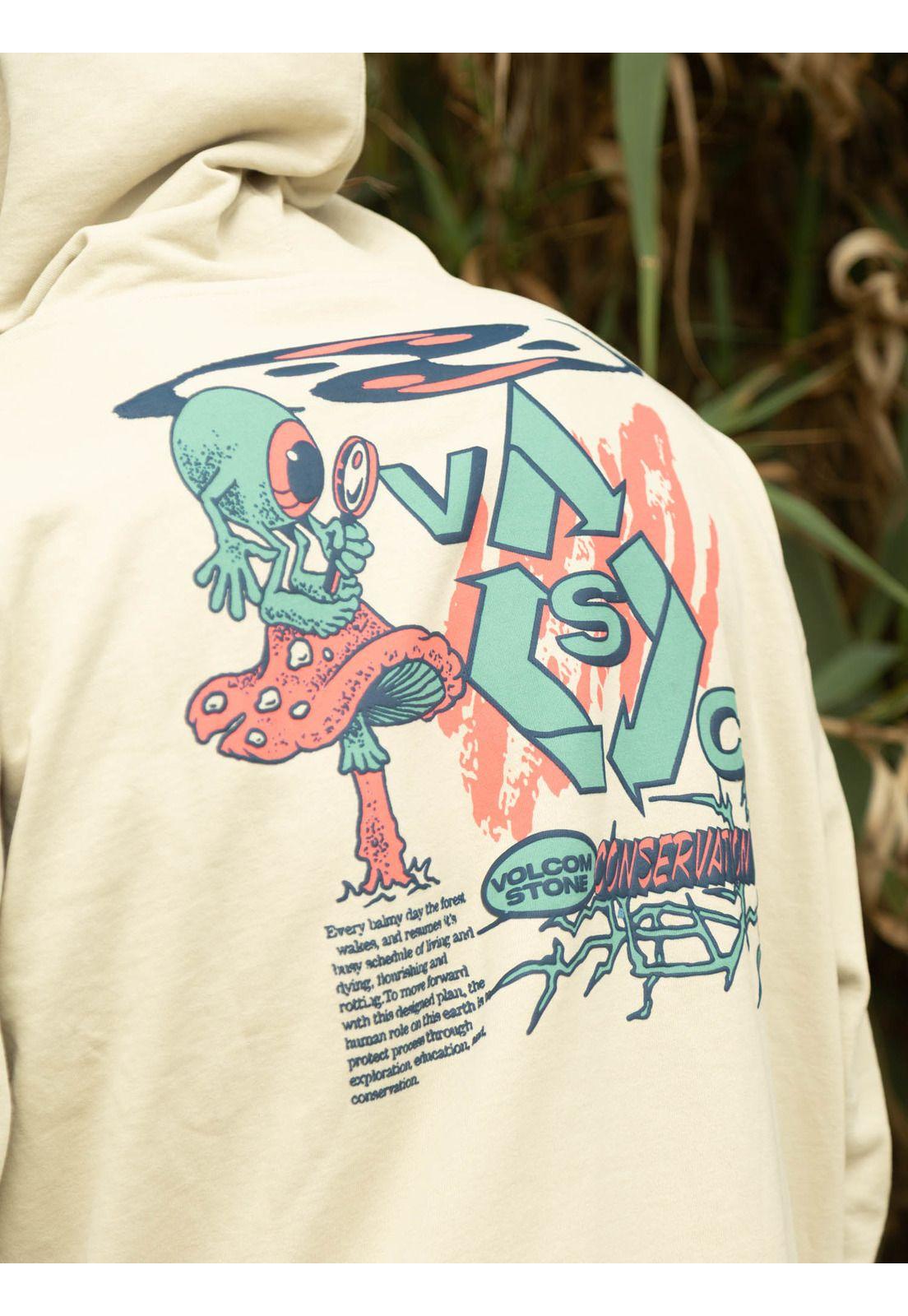 Poleron Canguro Vsc Tripper Po Beige Hombre Volcom-2