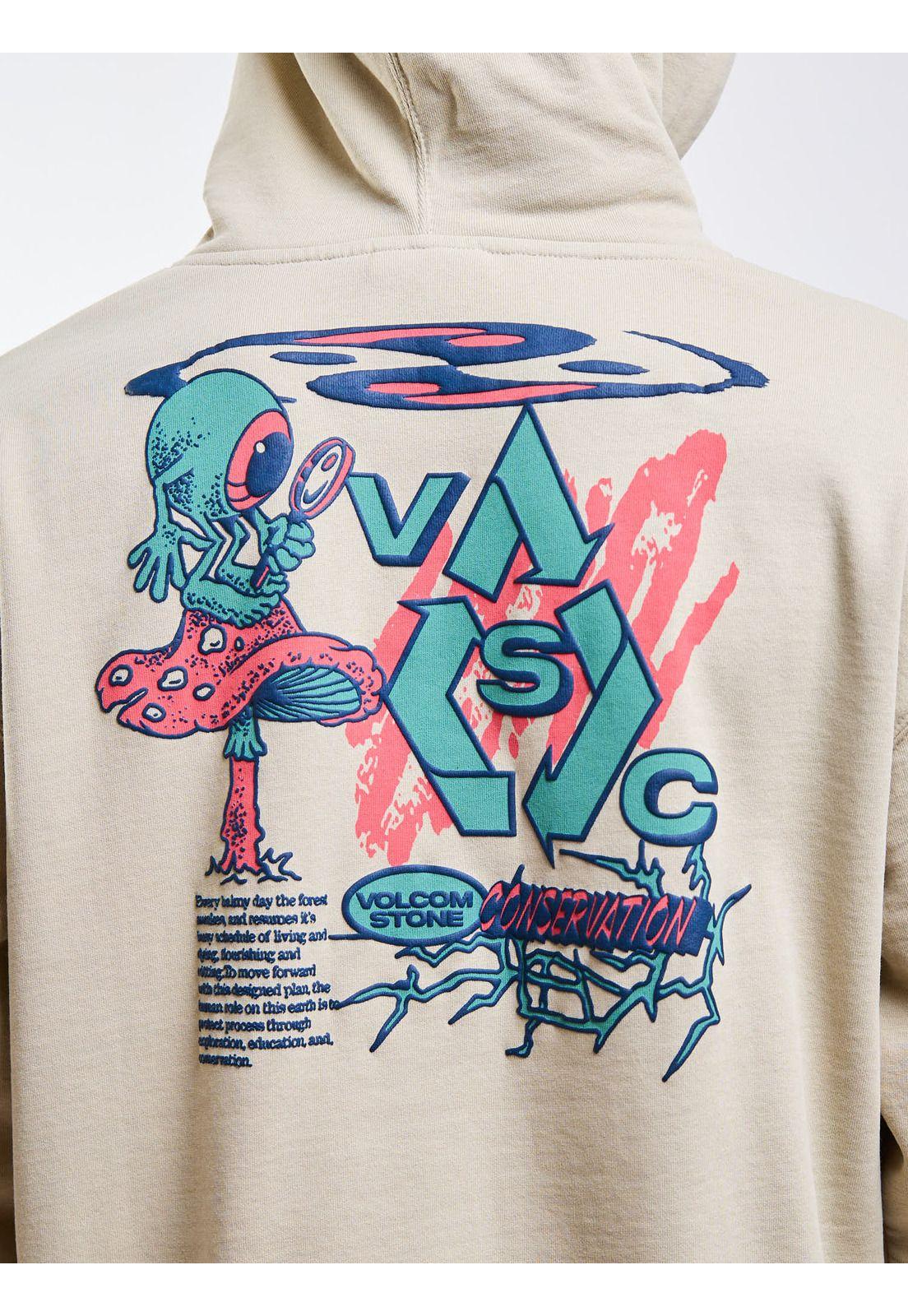 Poleron Canguro Vsc Tripper Po Beige Hombre Volcom-6