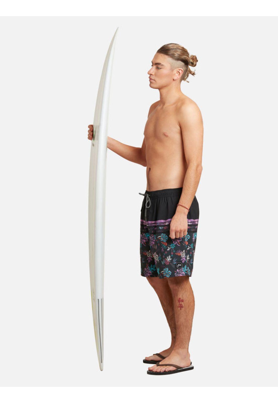 Traje De Baño Tropical Cordycep Short Multicolor Hombre rusty-3