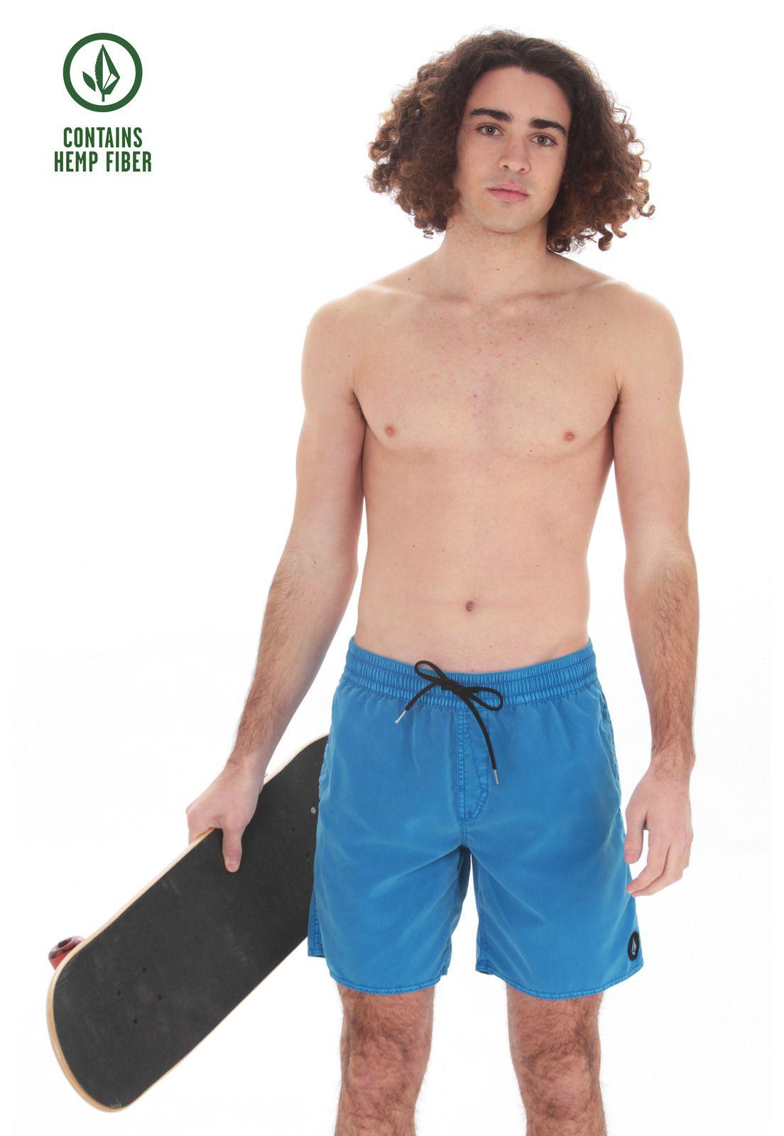 Traje De Baño Corto Hombre 7T142-MV21 Azul Volcom-0