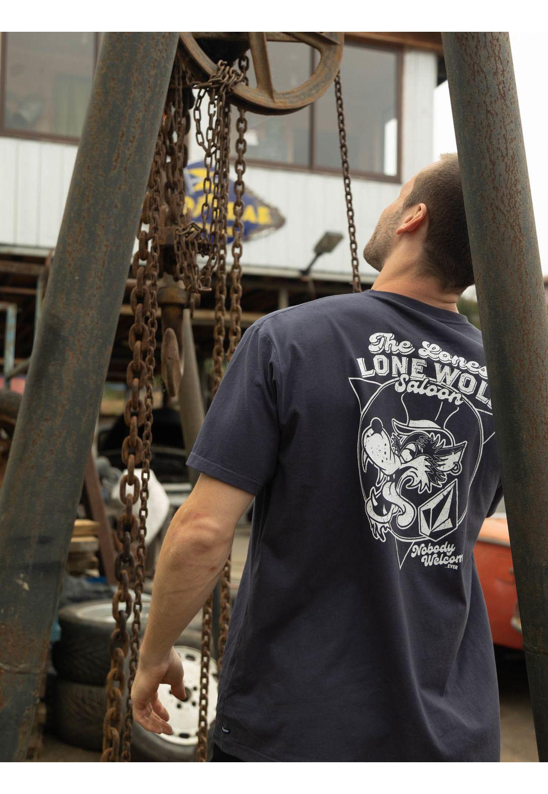 Polera MC Solo Wolf Azul Hombre Volcom-2