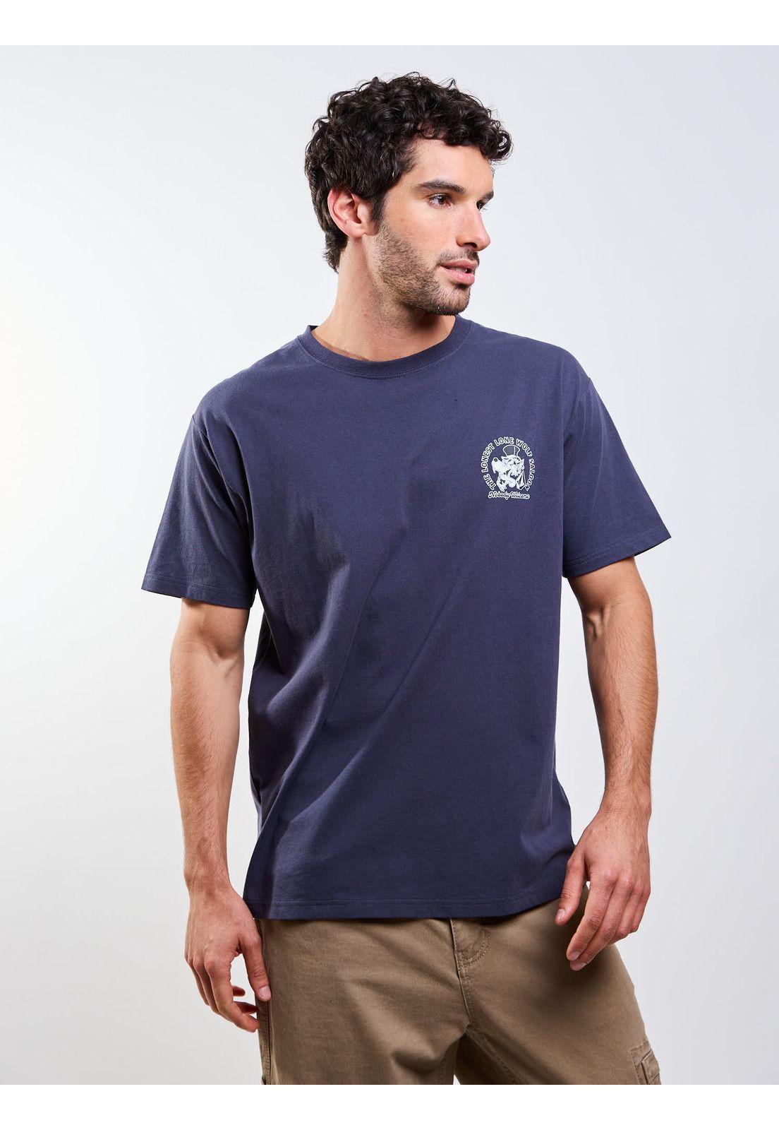 Polera MC Solo Wolf Azul Hombre Volcom-3