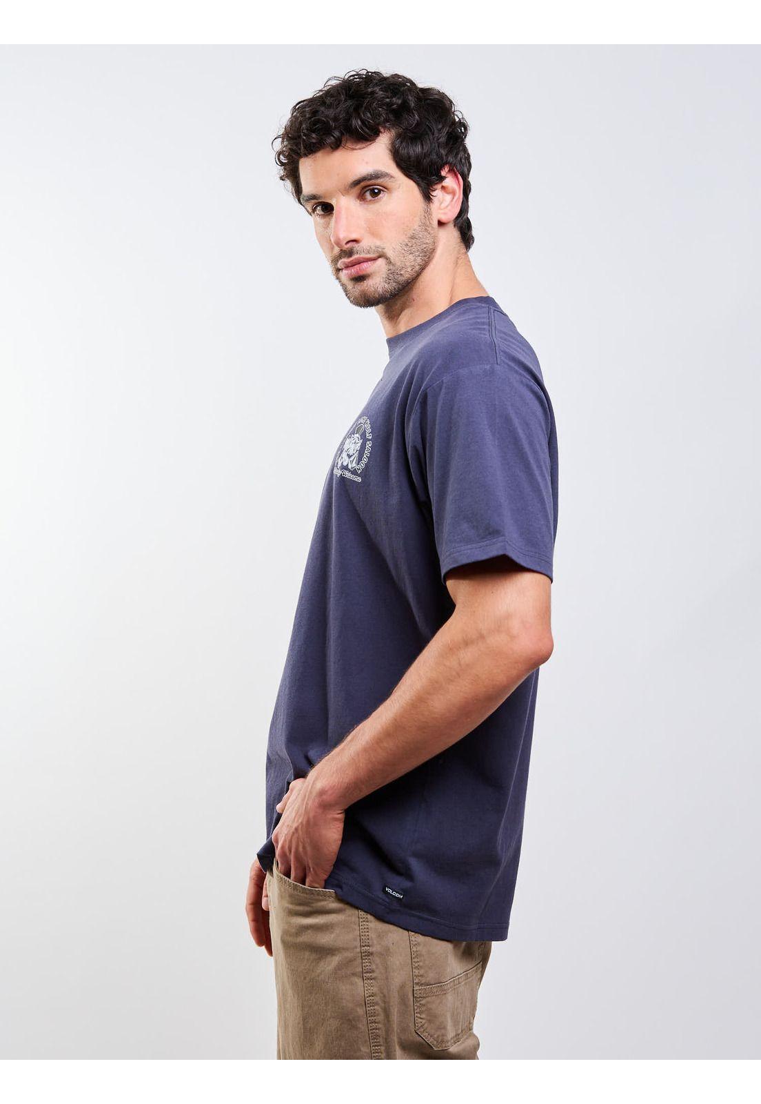 Polera MC Solo Wolf Azul Hombre Volcom-5