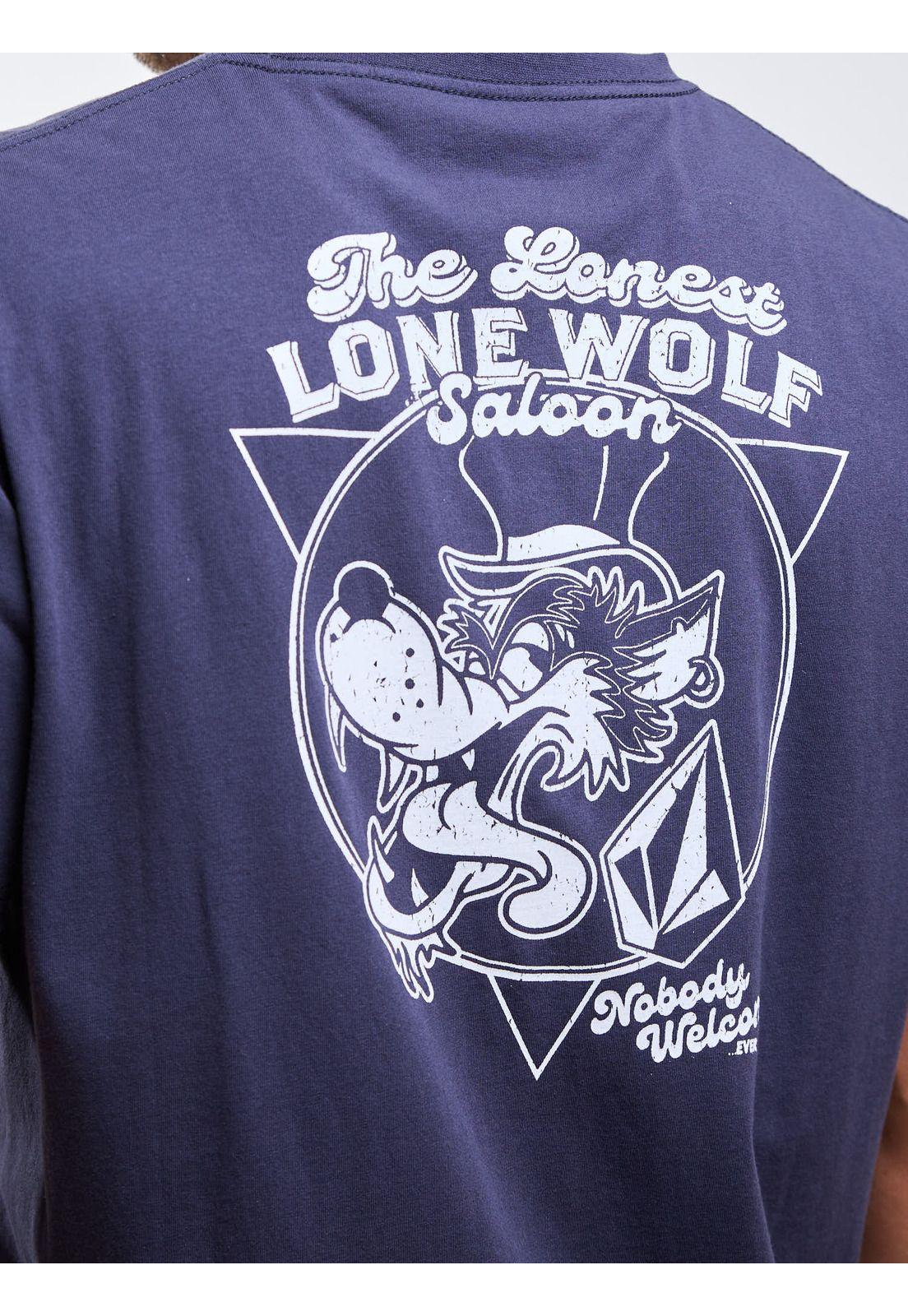 Polera MC Solo Wolf Azul Hombre Volcom-6