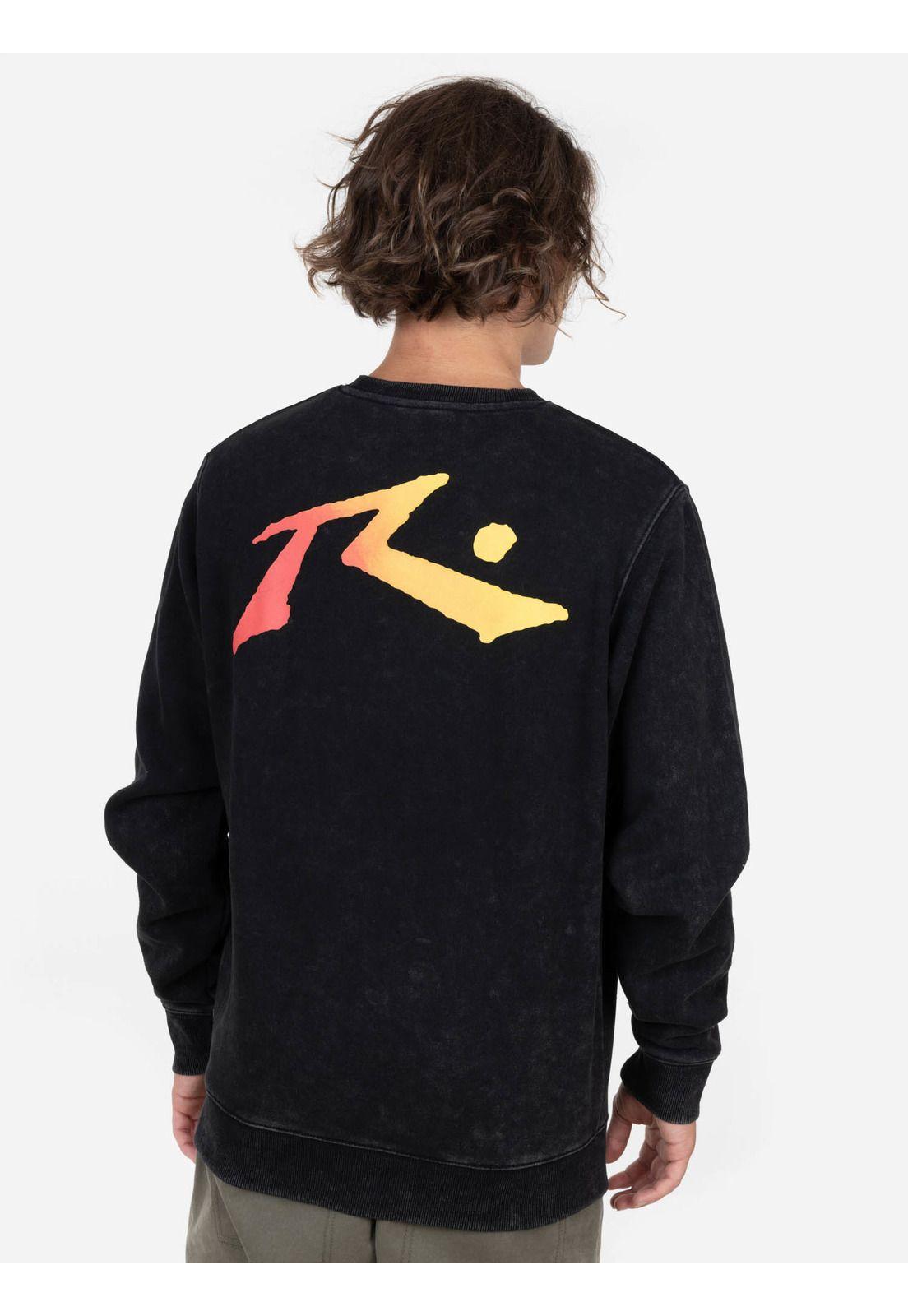 Poleron R SURF SHOP CREW Hombre Negro Rusty-1