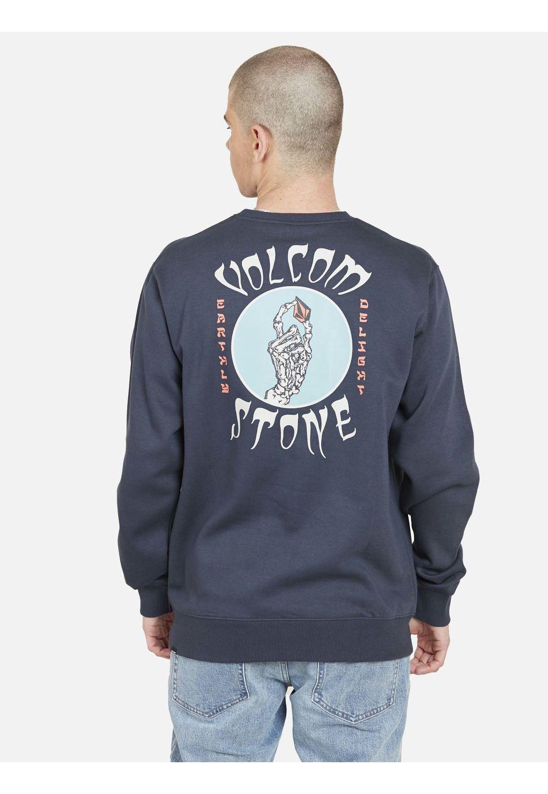 Poleron STONED 2 DABONE CREW Hombre Azul Volcom-1