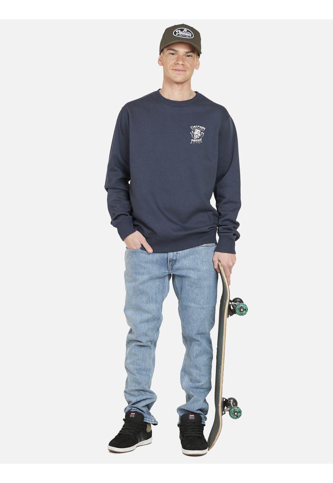Poleron STONED 2 DABONE CREW Hombre Azul Volcom-4