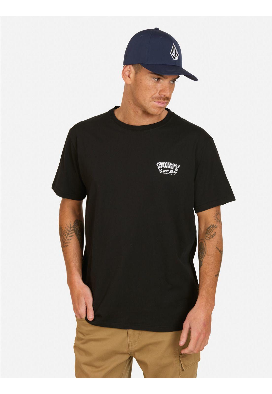 Polera MC Push Negro Hombre Volcom-0