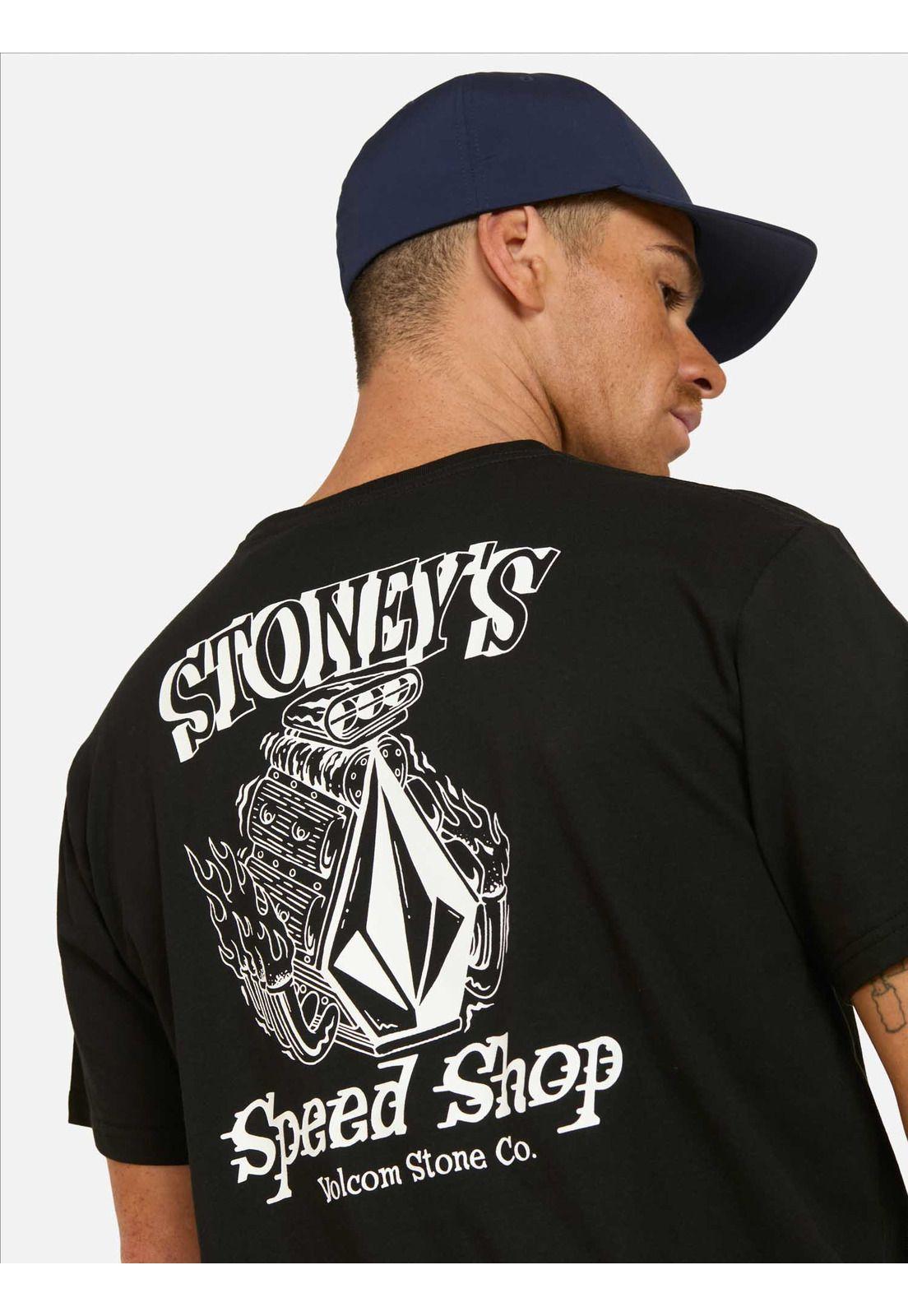Polera MC Push Negro Hombre Volcom-2