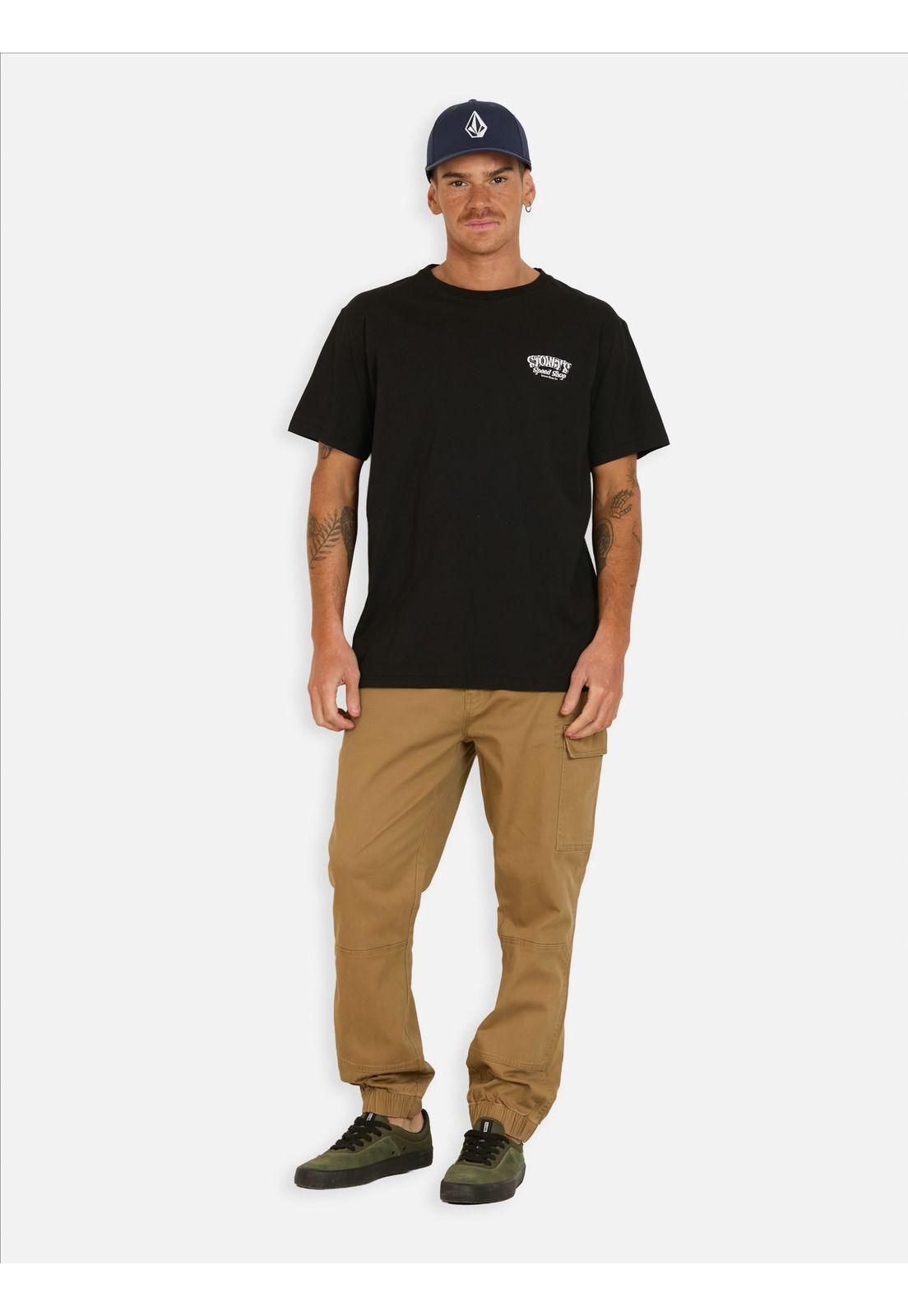 Polera MC Push Negro Hombre Volcom-3