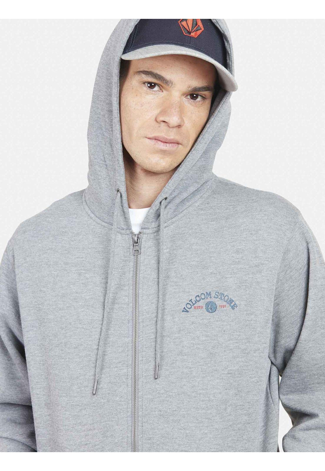 Poleron DARCHER ZIPPER Hombre Gris Volcom-0
