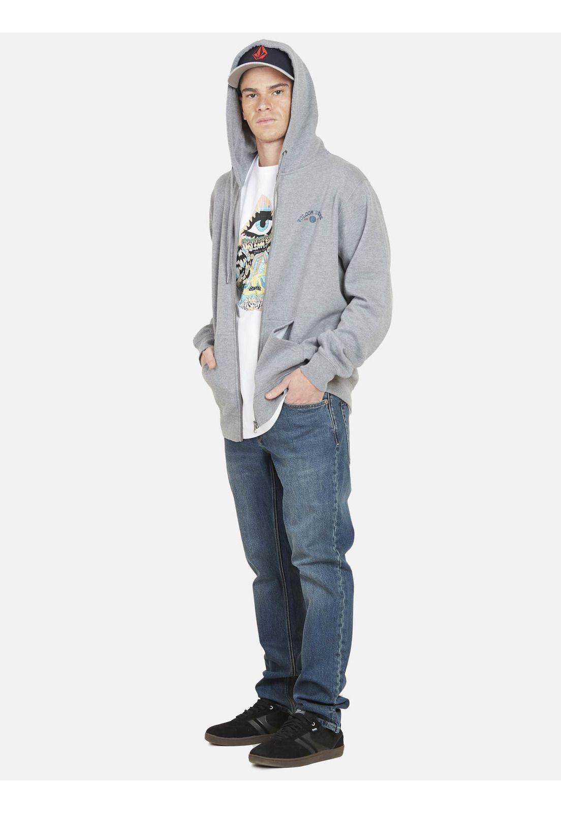 Poleron DARCHER ZIPPER Hombre Gris Volcom-4
