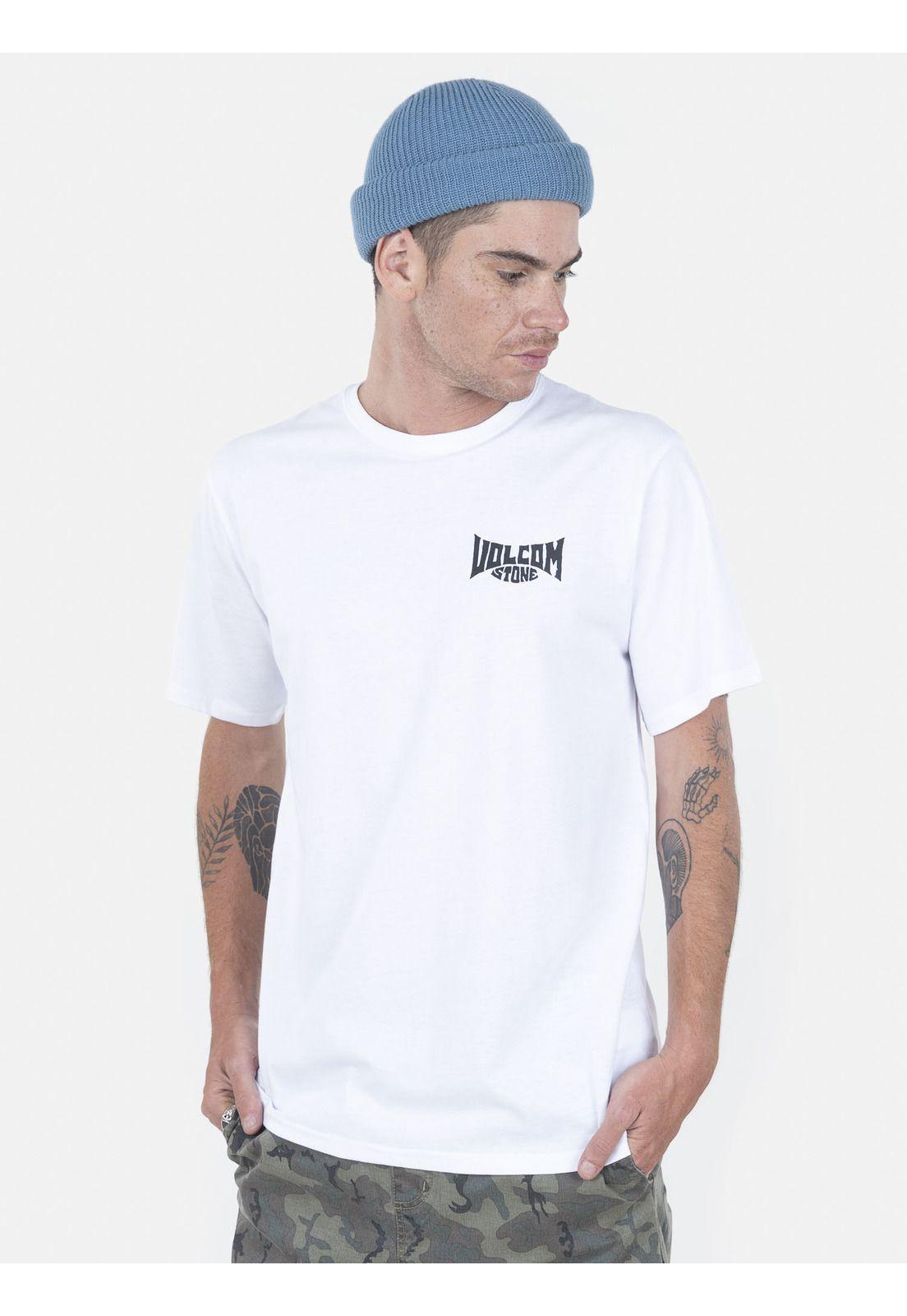 Polera Hombre ROSE EYE LSE S/S TEE Blanco Volcom-0