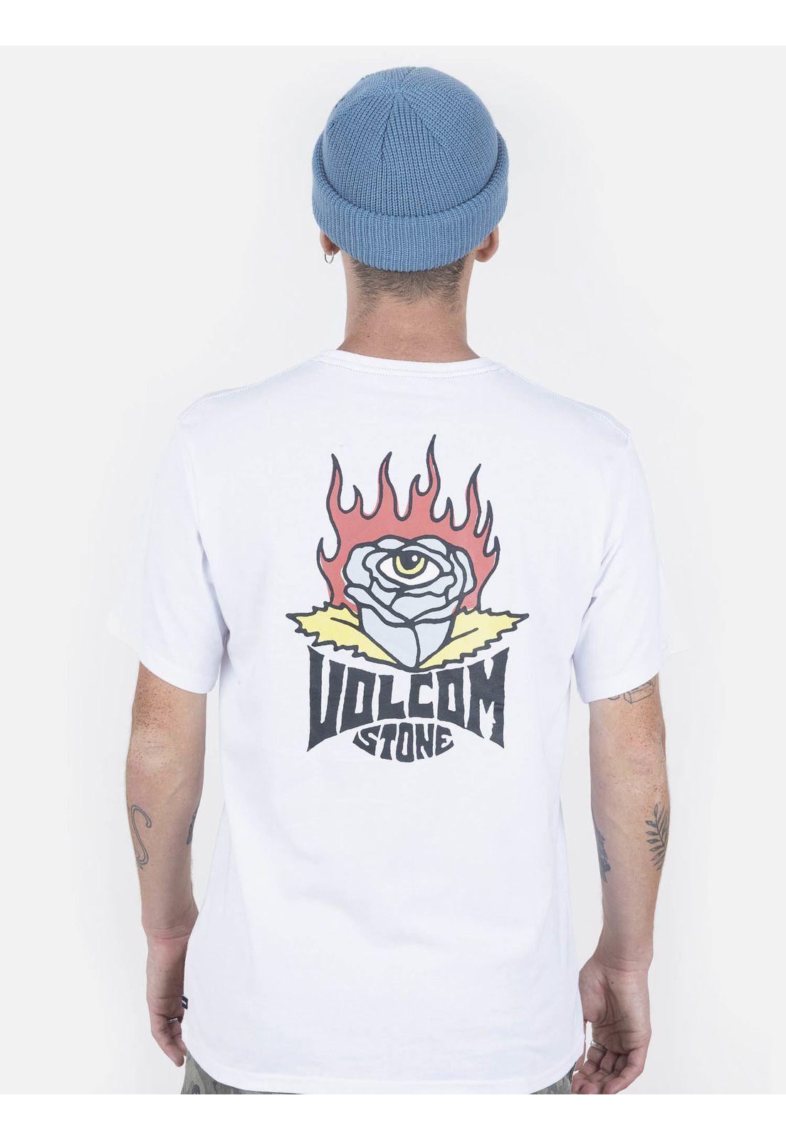 Polera Hombre ROSE EYE LSE S/S TEE Blanco Volcom-1