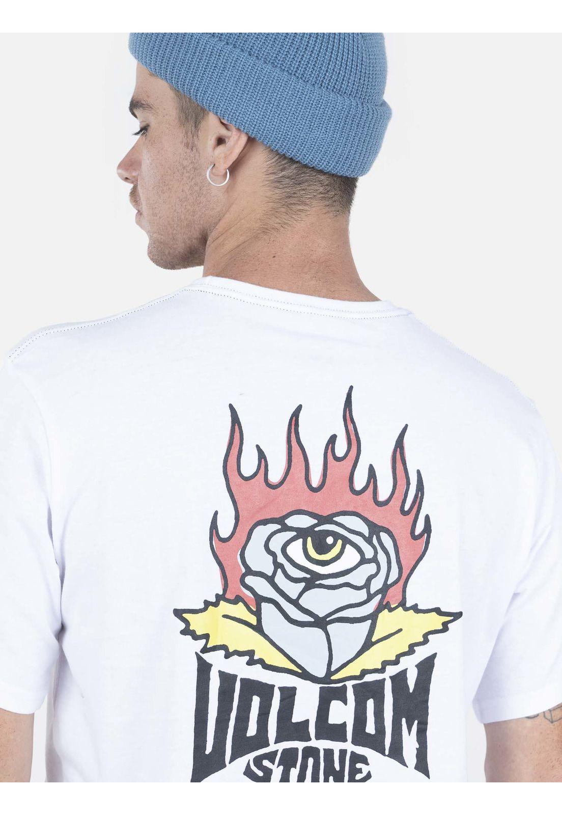 Polera Hombre ROSE EYE LSE S/S TEE Blanco Volcom-2