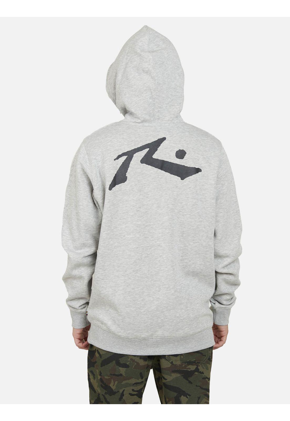 Poleron Rusty Logo  Hoodie Hombre Gris Rusty-1