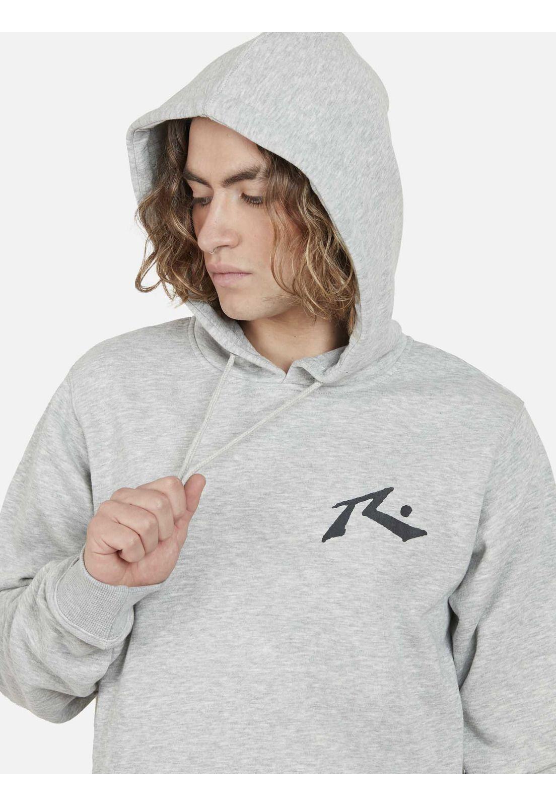 Poleron Rusty Logo  Hoodie Hombre Gris Rusty-3