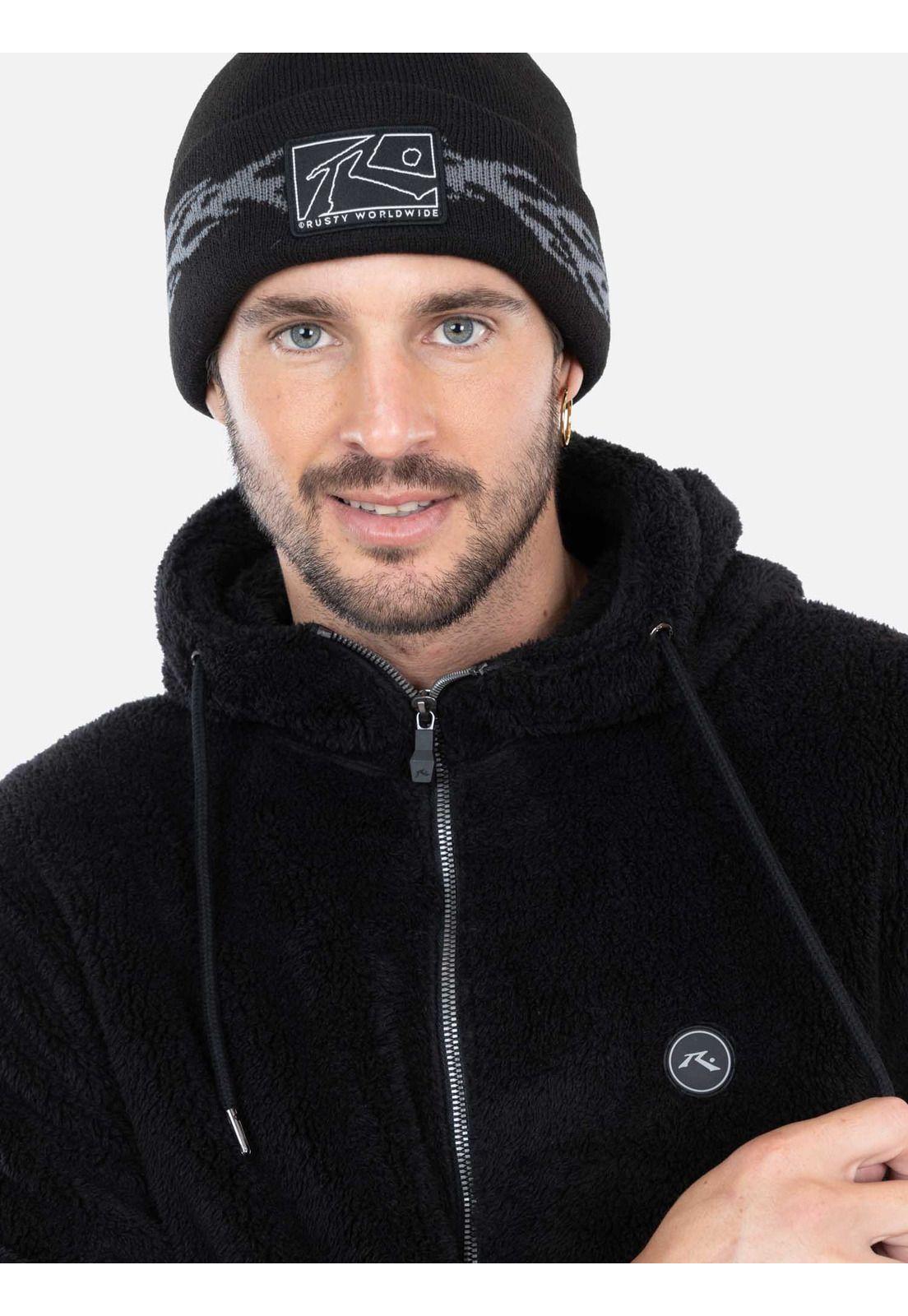 Poleron Freefall Negro Hombre Rusty-2