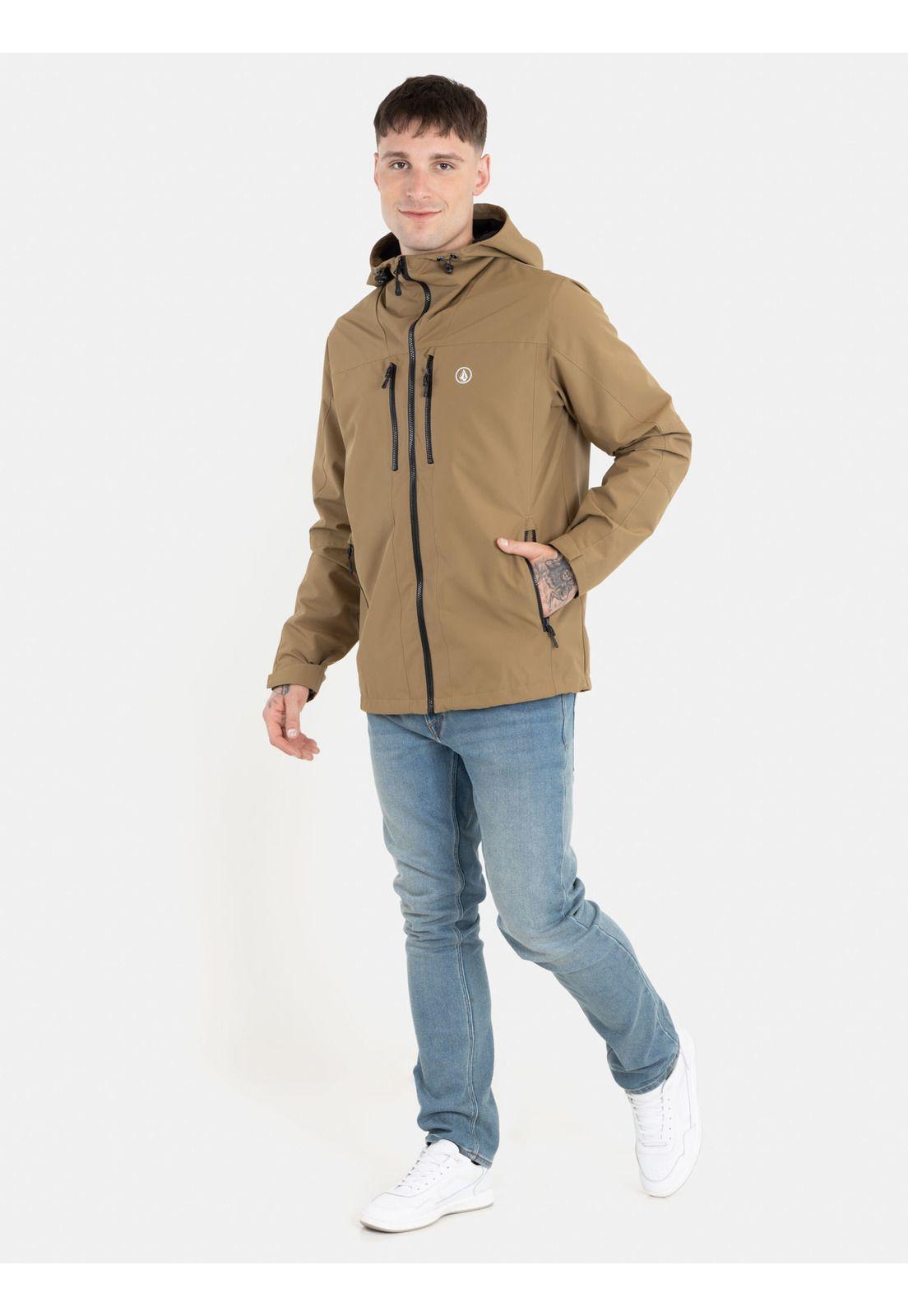 Cortaviento Windbreaker Canesu Café Hombre Volcom-3