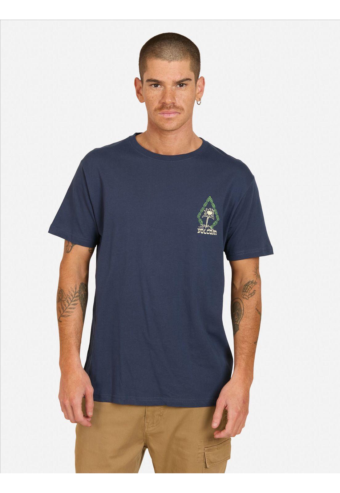 Polera MC Perseverance Azul Hombre Volcom-0