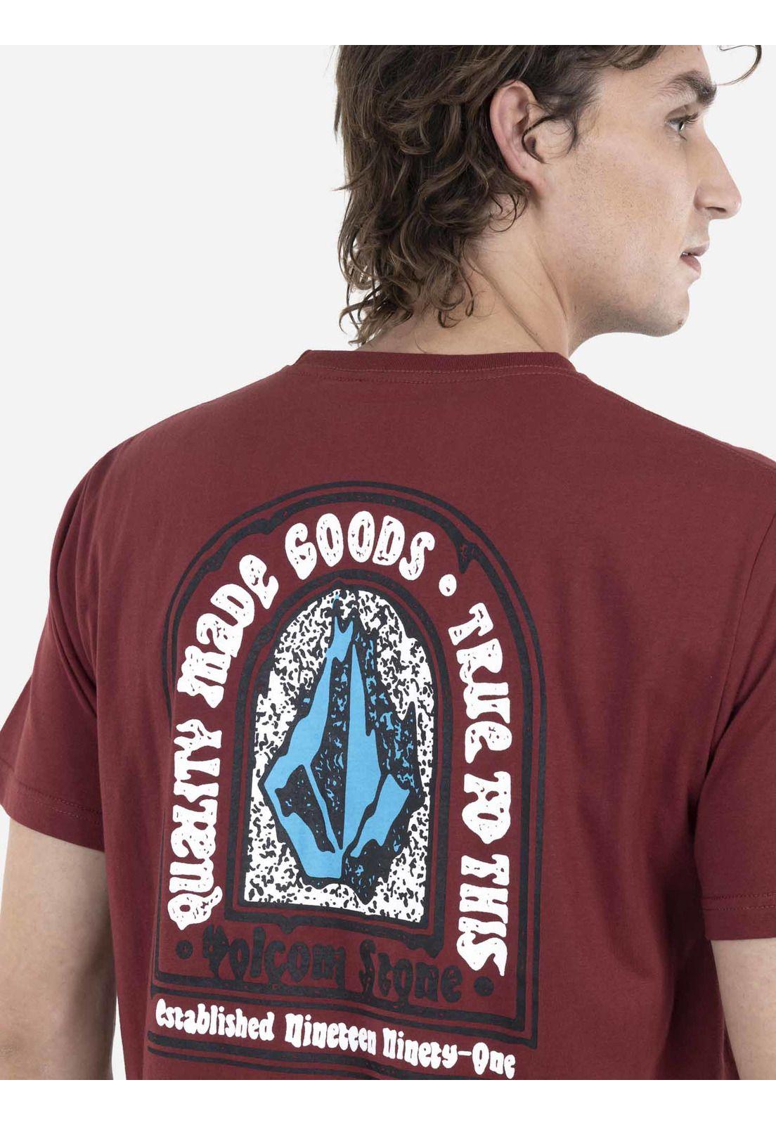 Polera M/C Básica Hombre 7P111-MV22 Burdeo Volcom-2