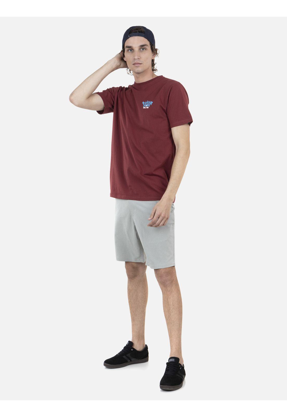 Polera M/C Básica Hombre 7P111-MV22 Burdeo Volcom-3