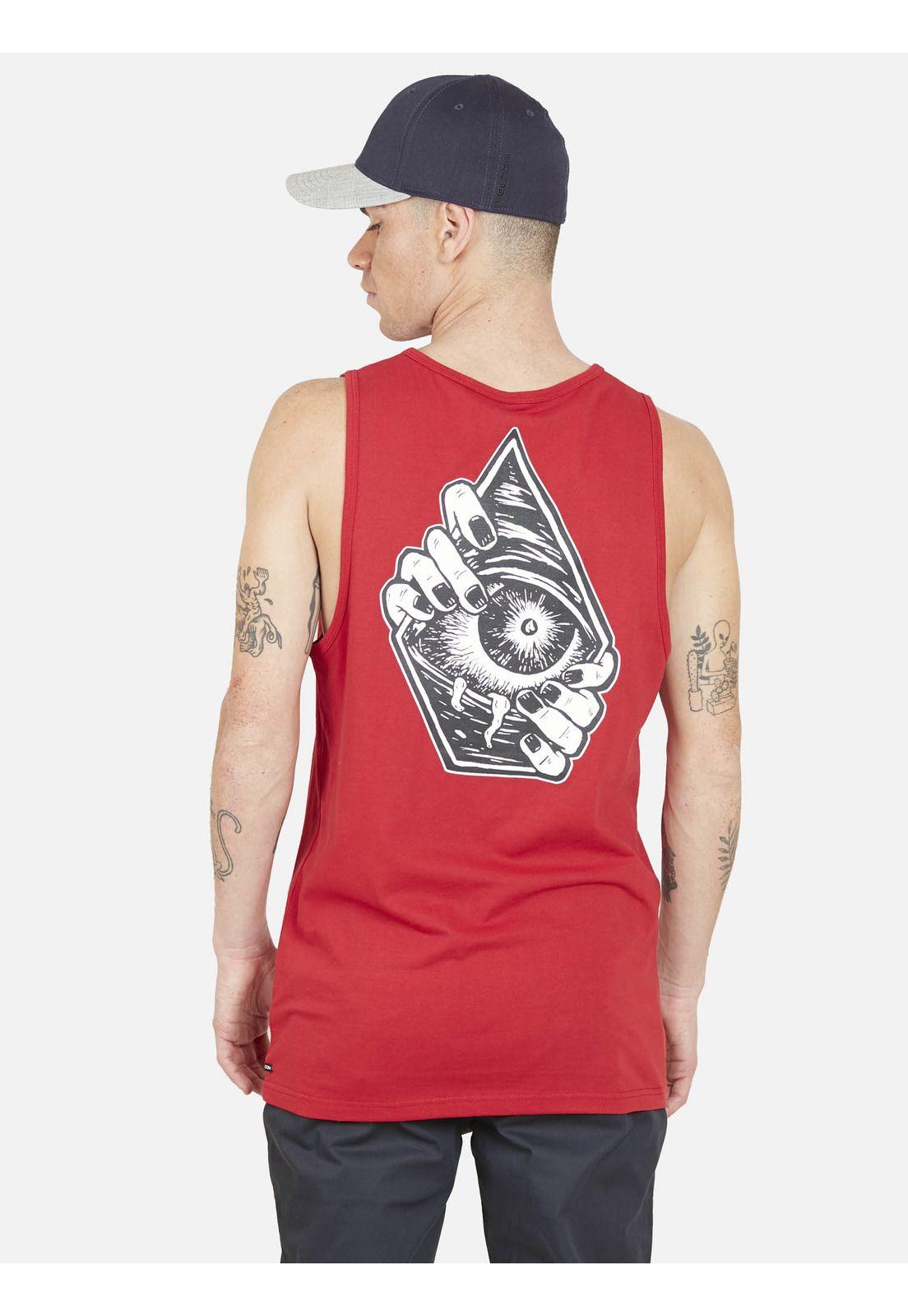 Polera STONE WATCHER SS  TANKS  Hombre Rojo Volcom-1