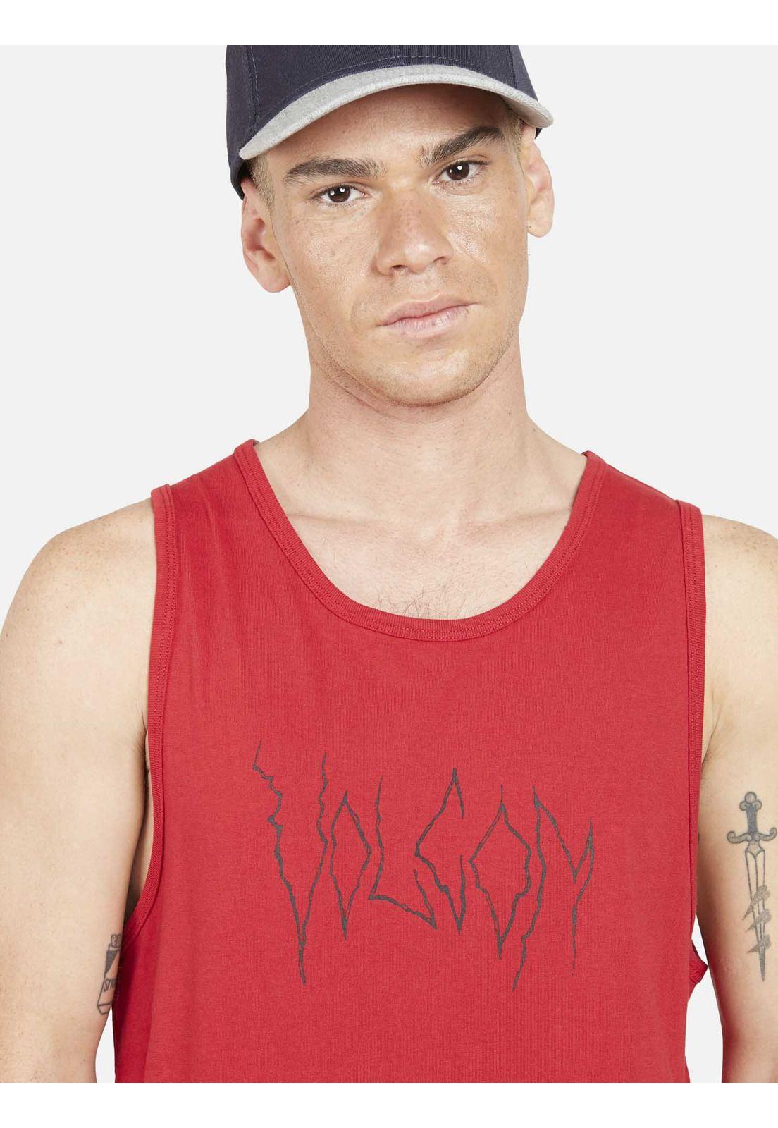 Polera STONE WATCHER SS  TANKS  Hombre Rojo Volcom-2