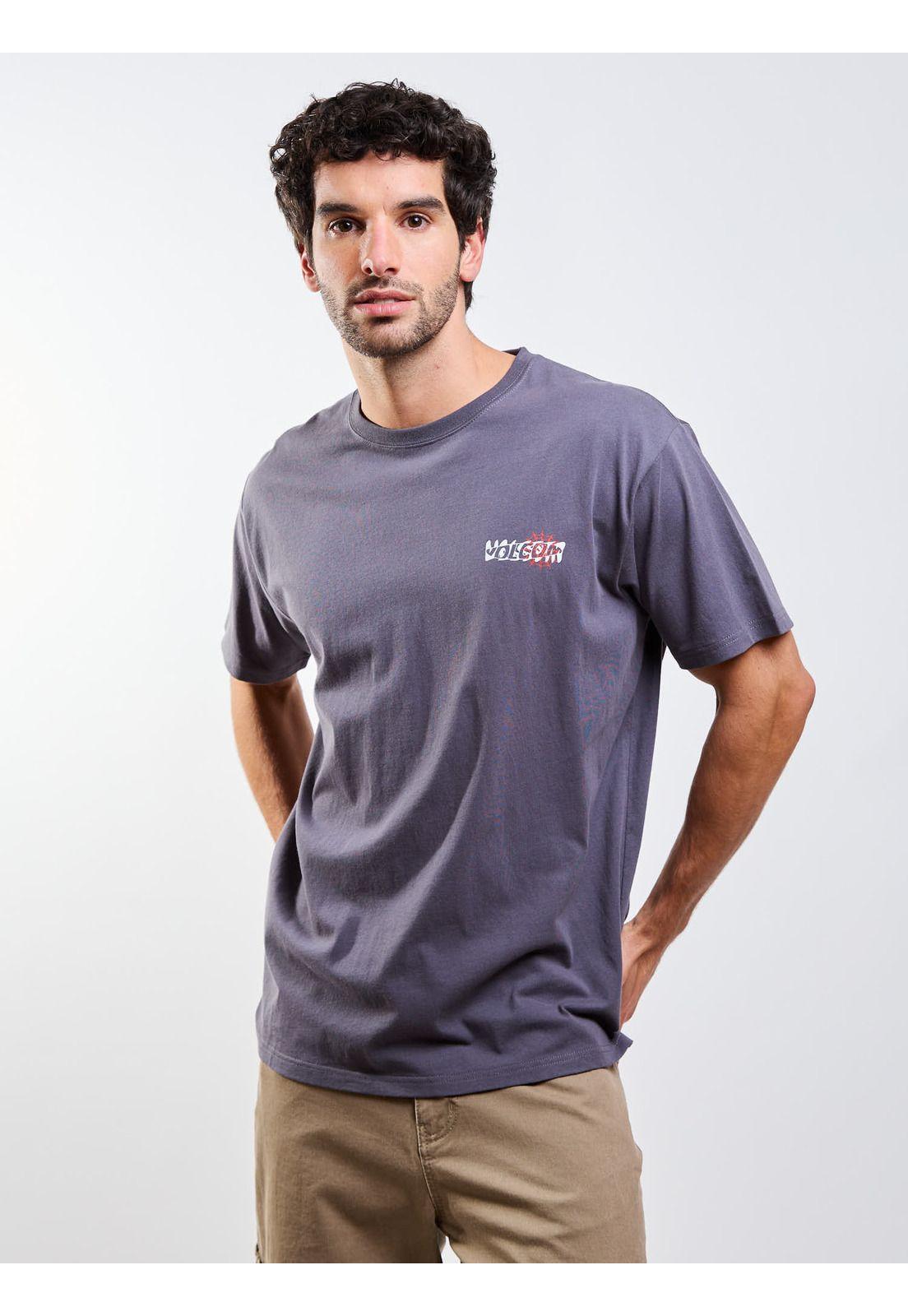 Polera MC Brain Storm Gris Hombre Volcom-3