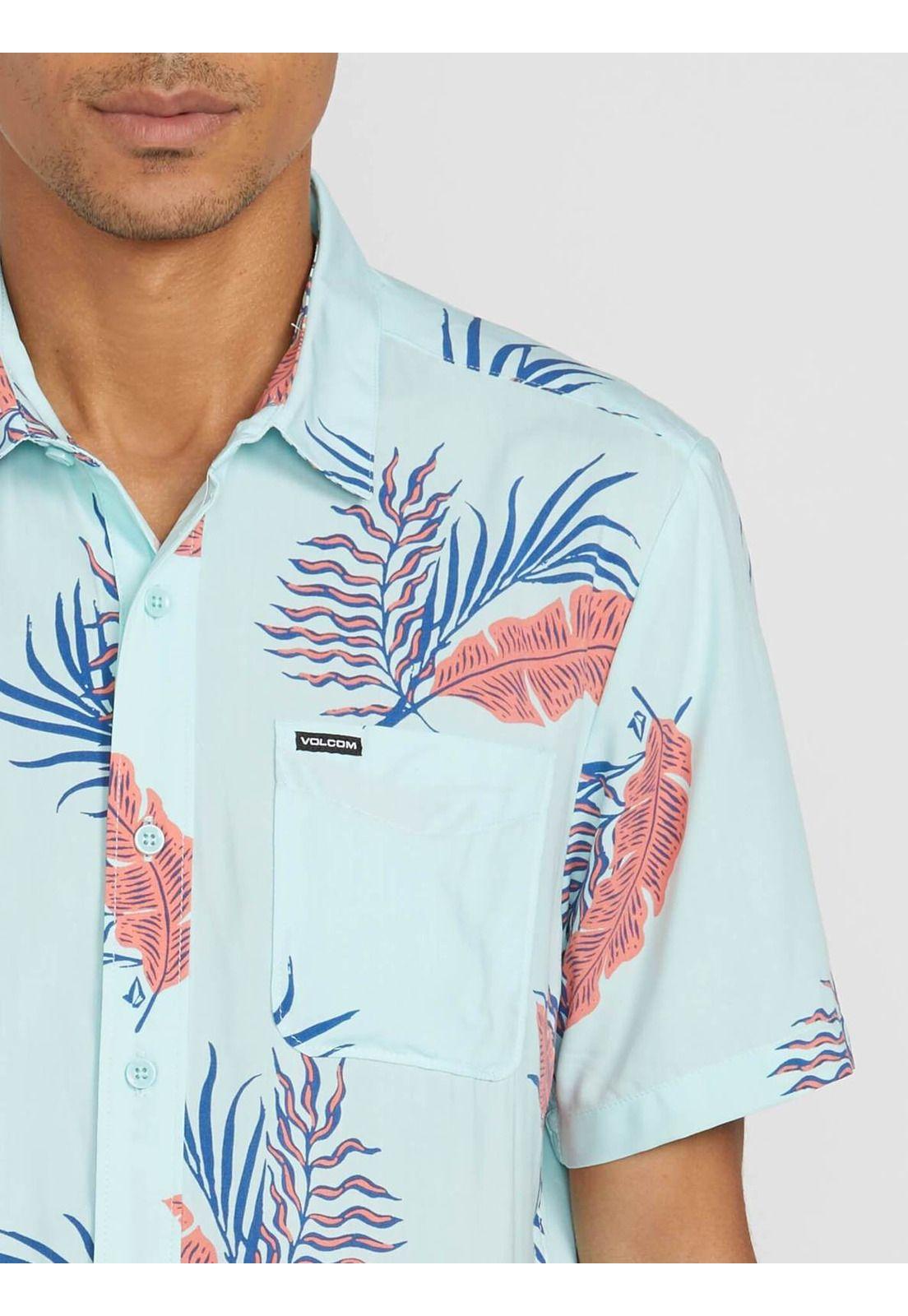 Camisa M/C Hombre 7C130-MV21 Celeste Volcom-2