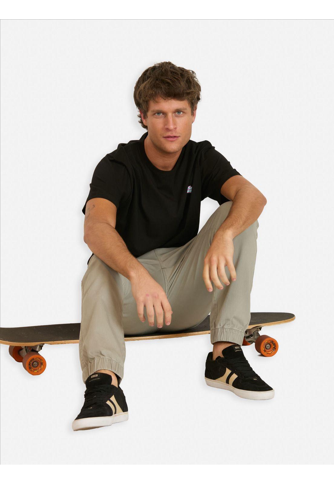 Polera MC Coral Negro Hombre Rusty-3