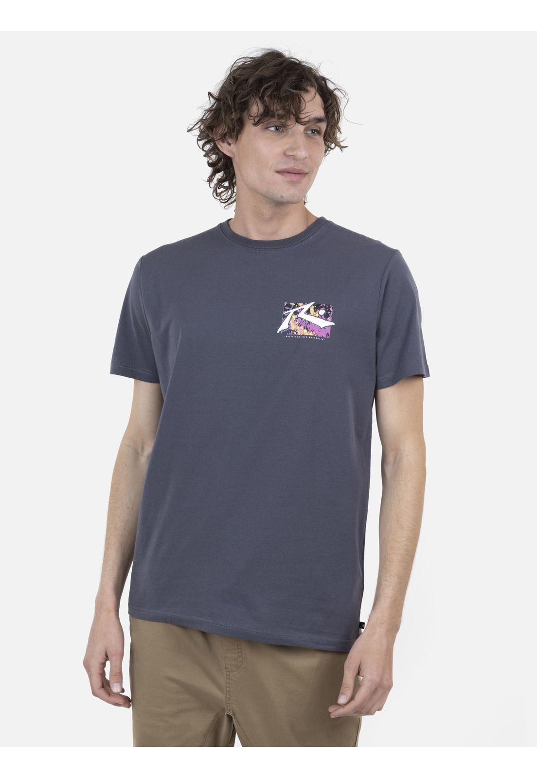 Polera Hombre MICROBES S/S TEE Gris Rusty-0