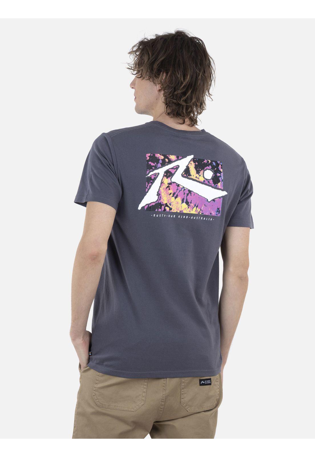 Polera Hombre MICROBES S/S TEE Gris Rusty-1