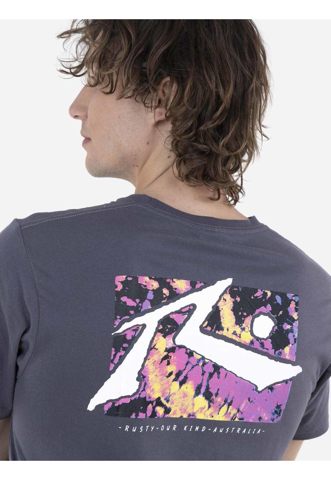 Polera Hombre MICROBES S/S TEE Gris Rusty-2