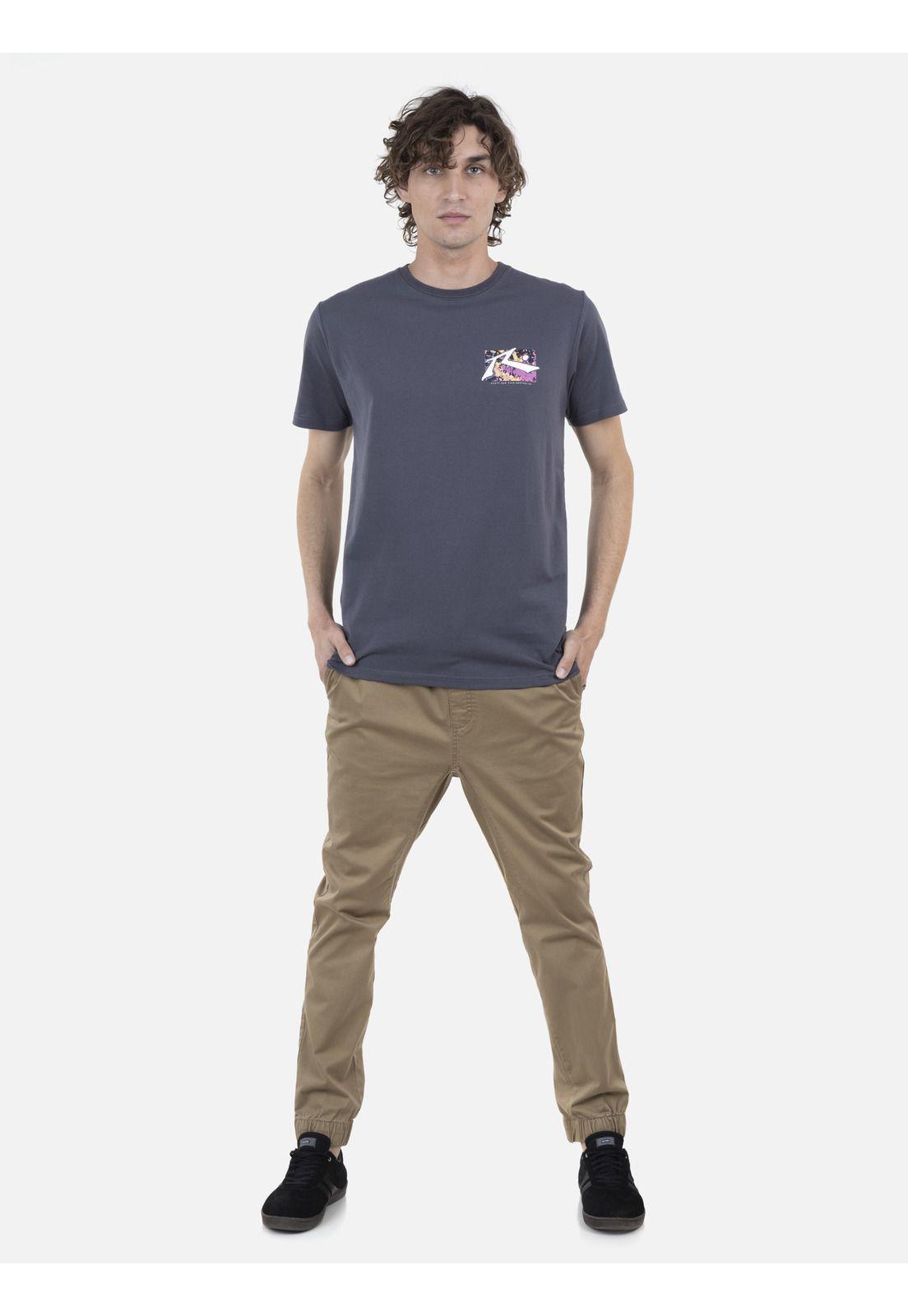 Polera Hombre MICROBES S/S TEE Gris Rusty-3