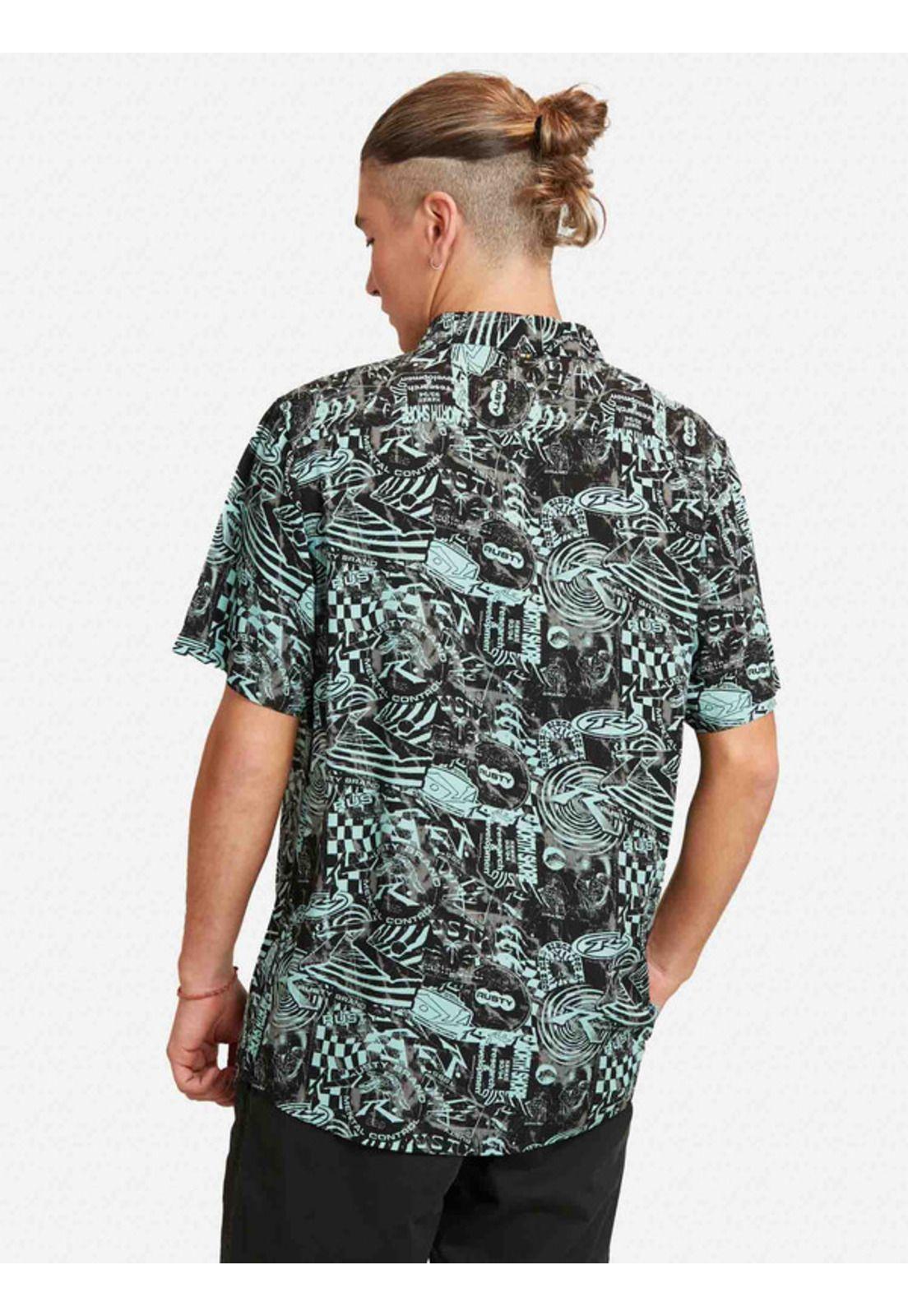 Camisa Coastal Charisma Multicolor Hombre Rusty-1