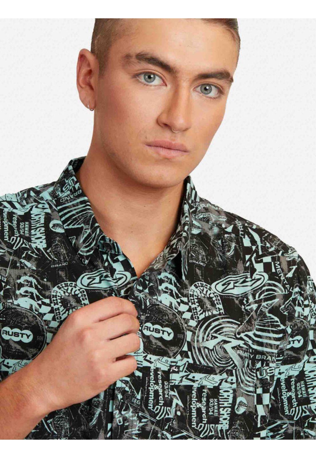 Camisa Coastal Charisma Multicolor Hombre Rusty-3