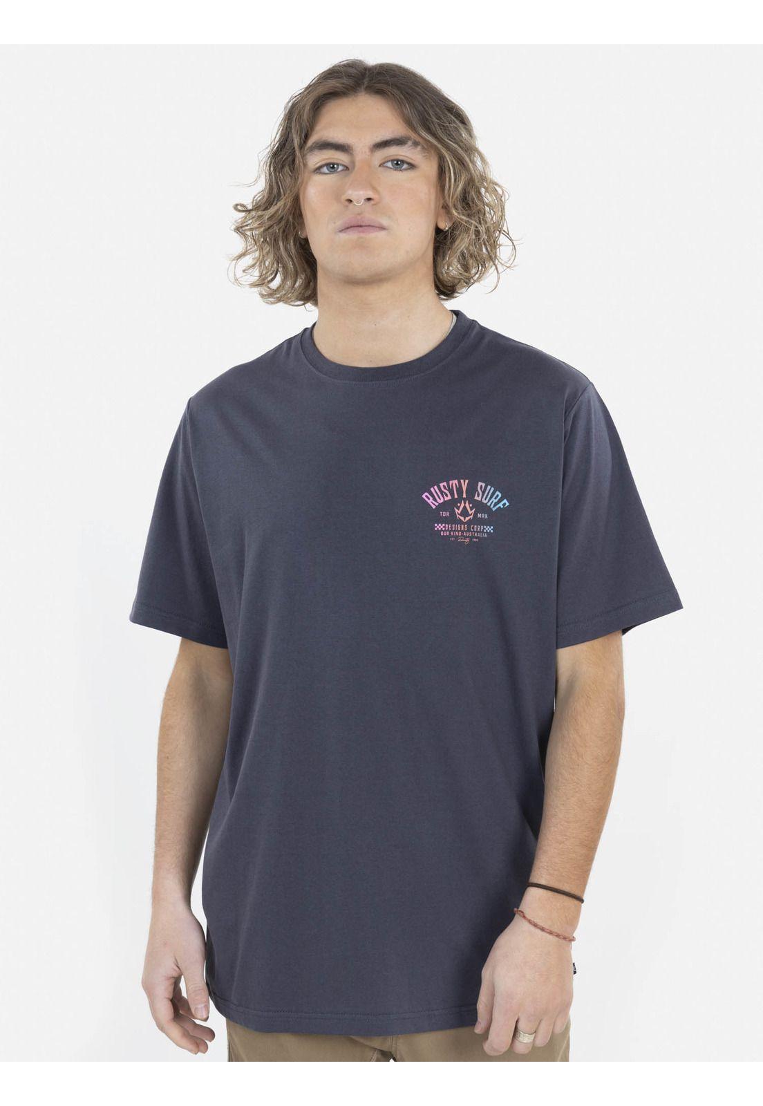 Polera Duble Rusty SS tee Hombre Azul Rusty-0