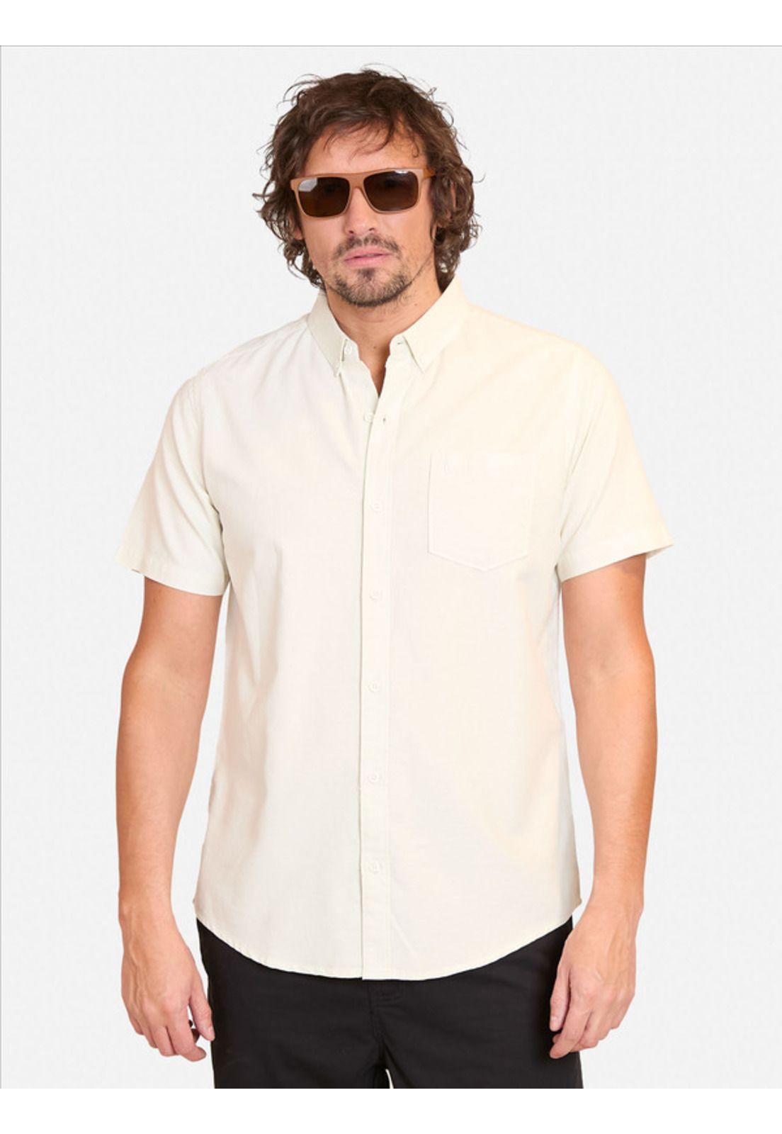 Camisa M/C Shirt Oxford Solid Verde Hombre Volcom-0