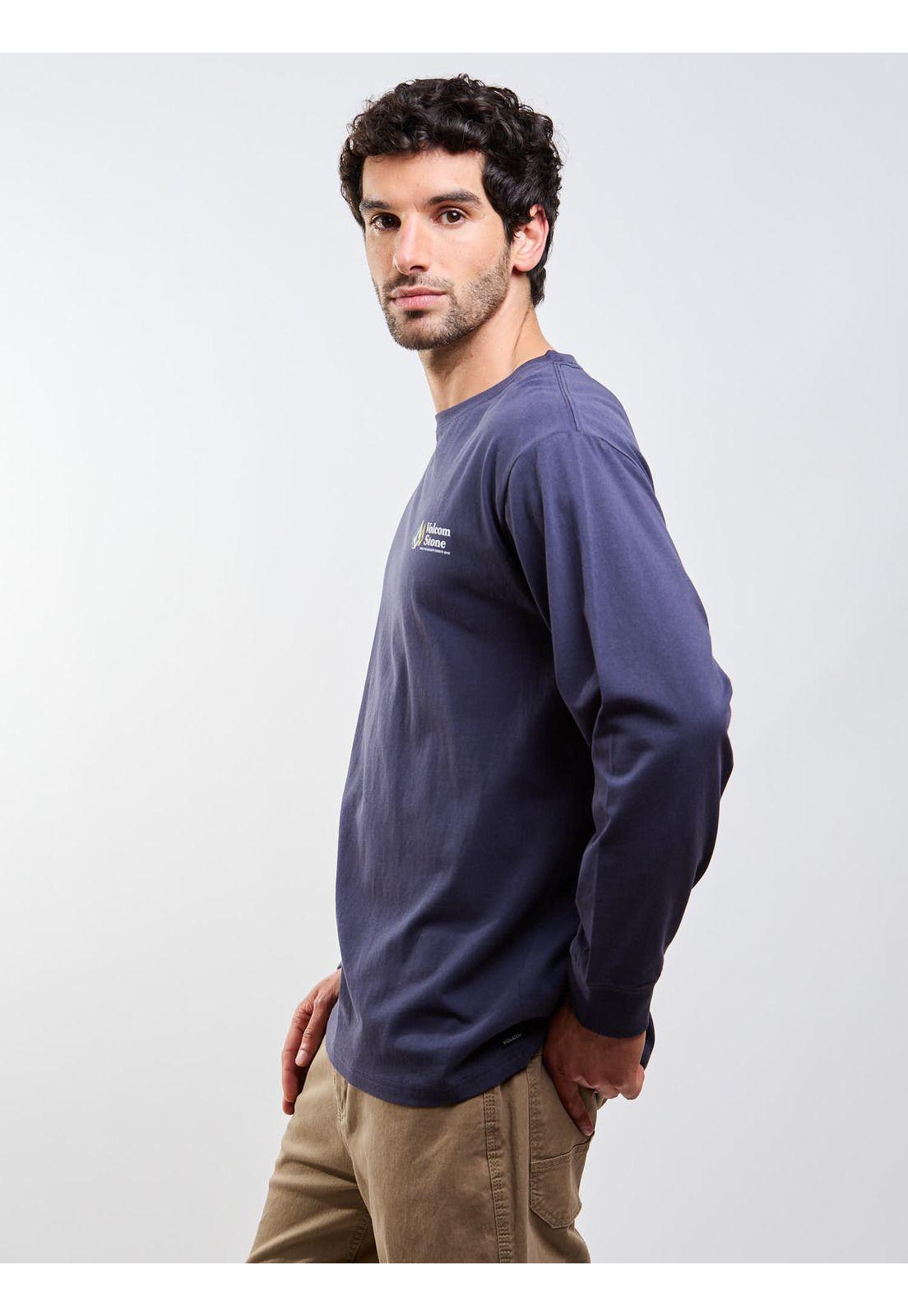 Polera ML Icy Eyes Azul Hombre Volcom-2