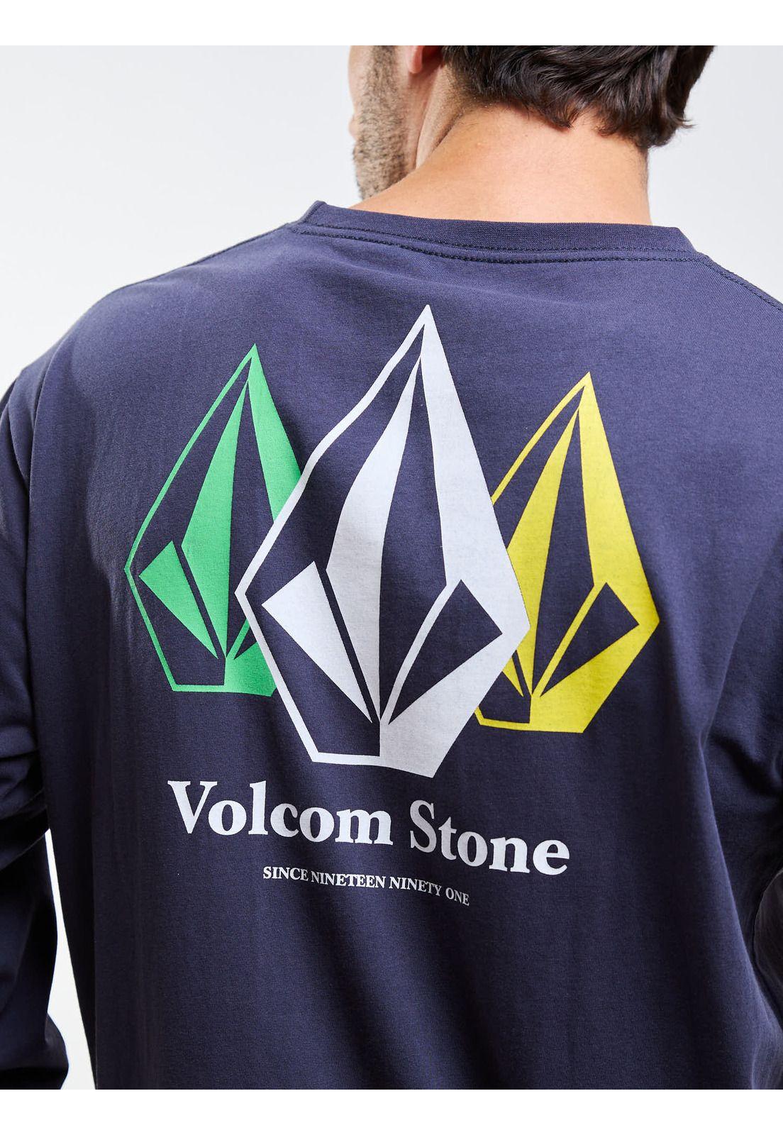 Polera ML Icy Eyes Azul Hombre Volcom-3