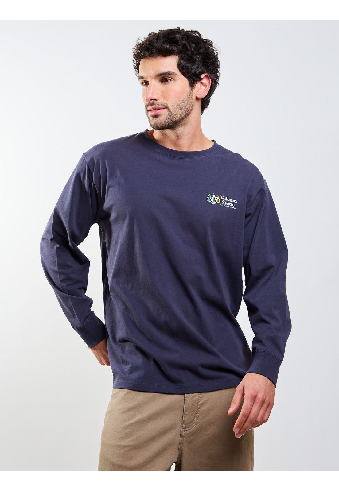 Polera ML Icy Eyes Azul Hombre Volcom-4