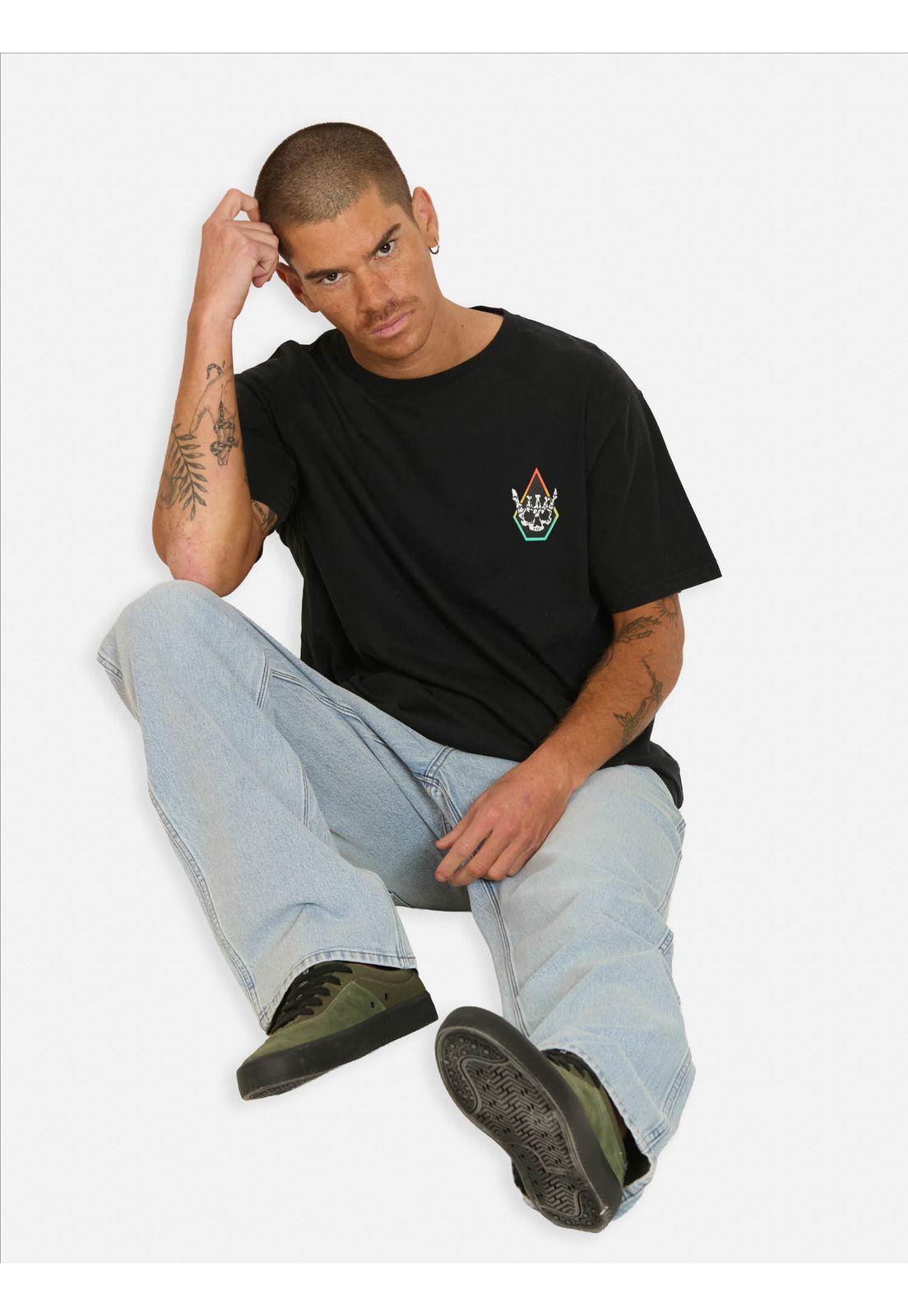Polera MC Hangz Negro Hombre Volcom-3