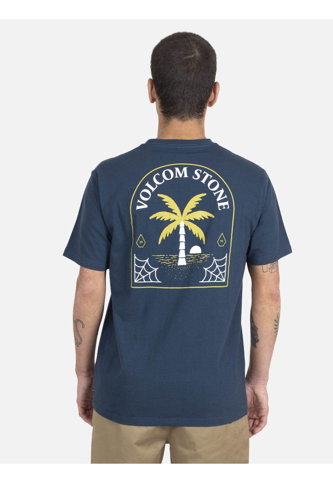 Polera M/C Básica Hombre 7P104-MV22 Azul Marino Volcom-1